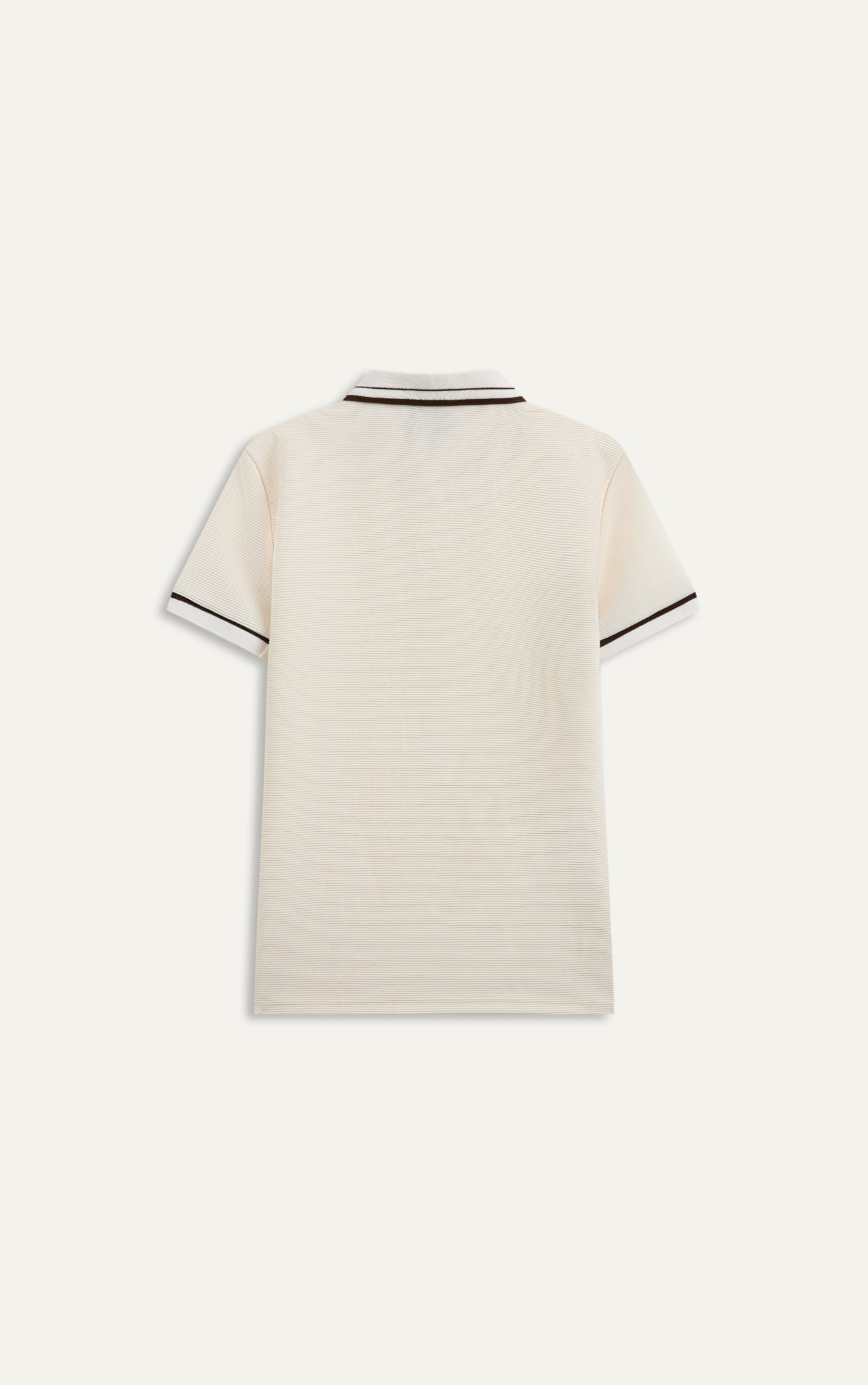 AG9007 FACTORY SLIM FIT POLO WITH CONTRAST TIPPING - OFF WHITE