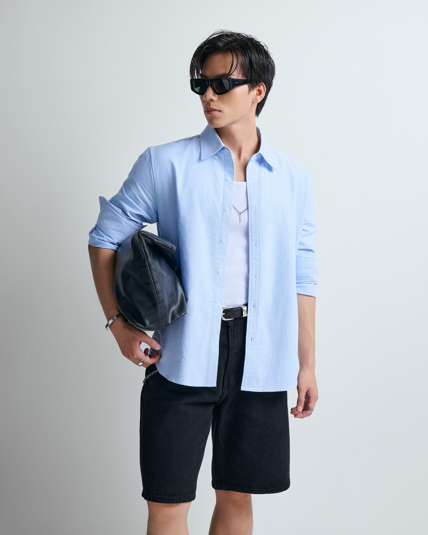 TT02 FACTORY OXFORD LOOSEFIT - LIGHT BLUE