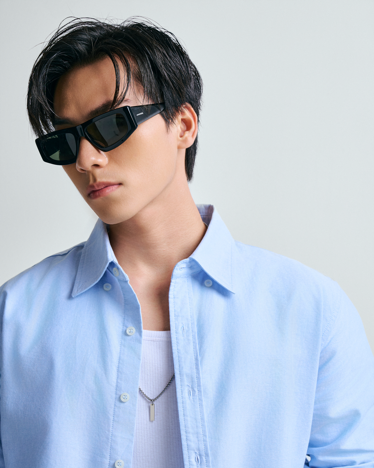 TT02 FACTORY OXFORD LOOSEFIT - LIGHT BLUE