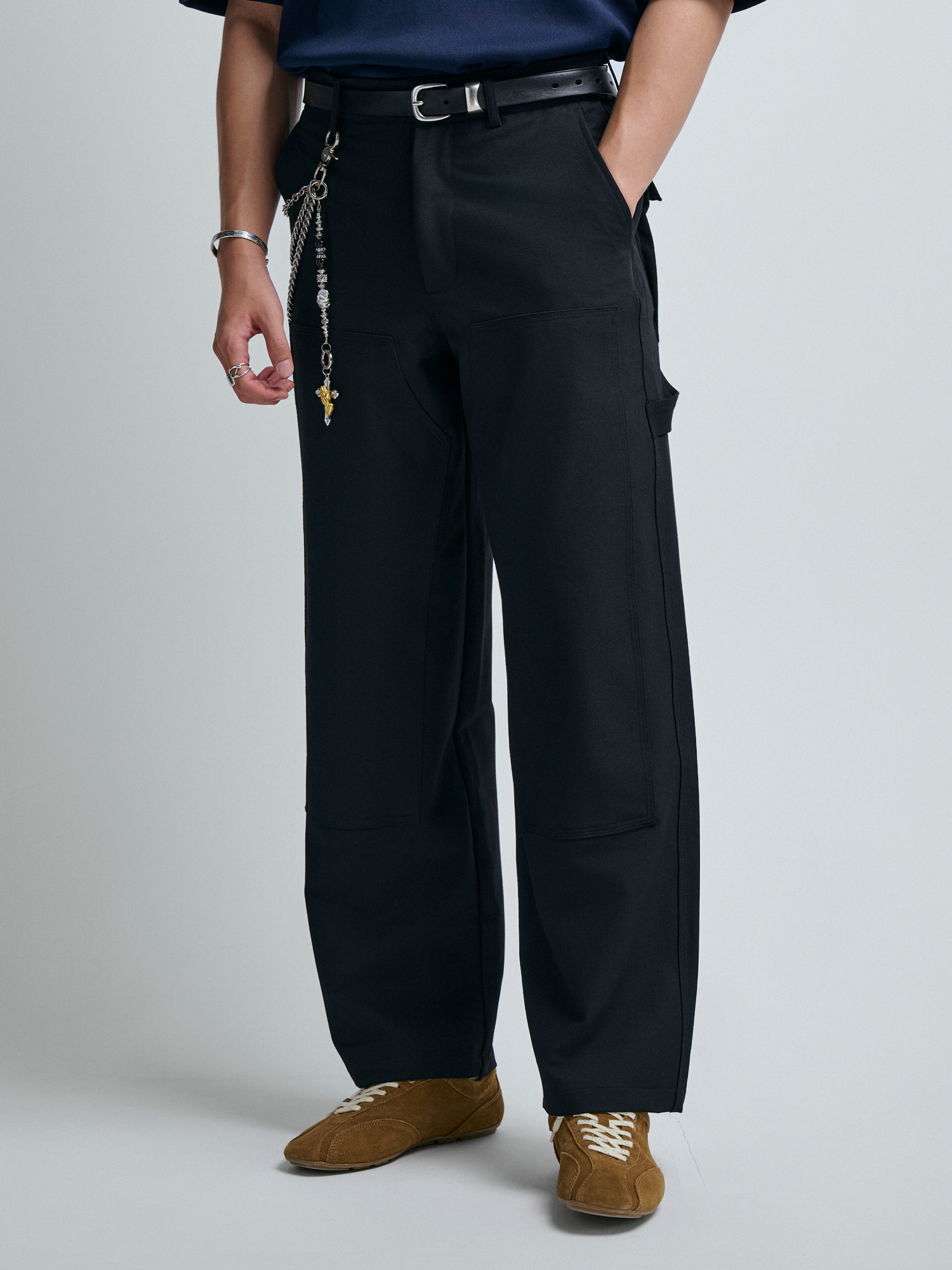  AGTT03 PREMIUM REGULAR FIT TROUSERS - BLACK 
