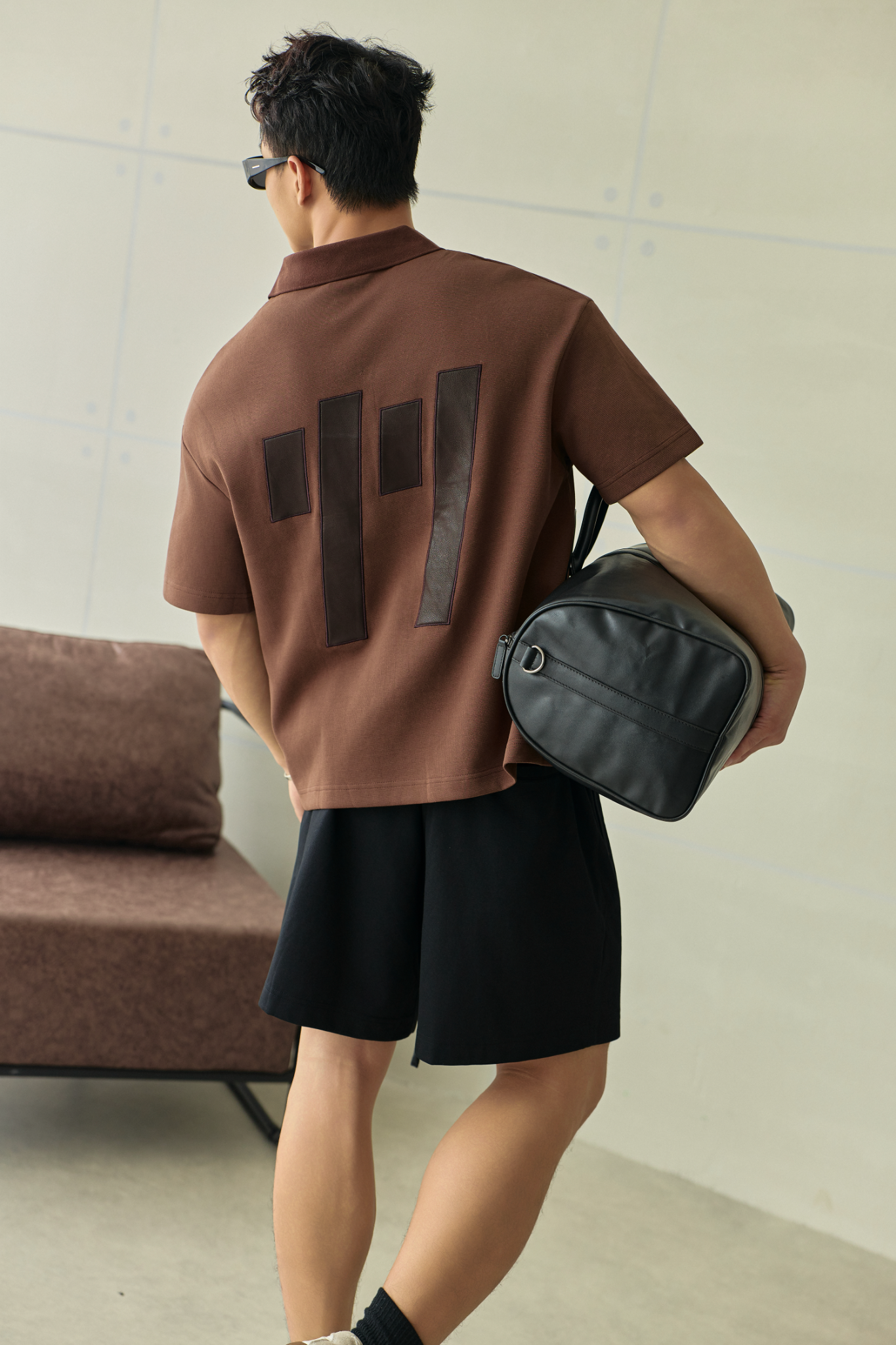 AG20 STUDIO LOOSE FIT BASIC SHORT - BLACK