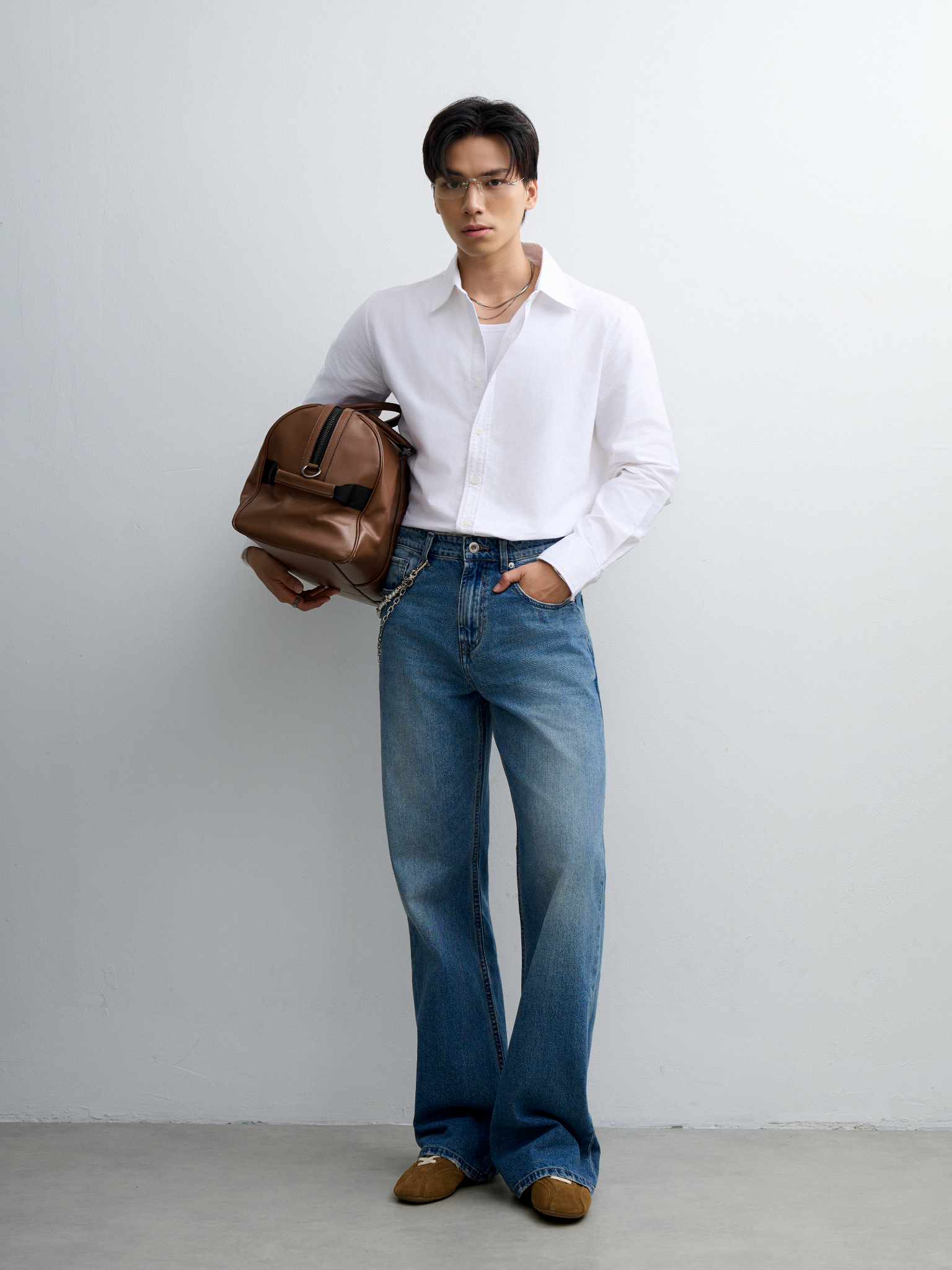 TT02 FACTORY OXFORD LOOSEFIT - WHITE