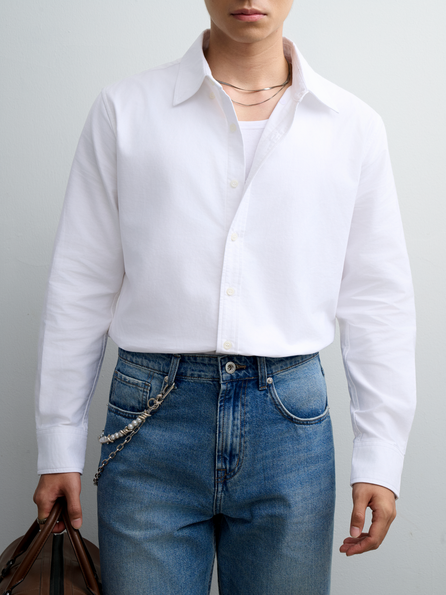 TT02 FACTORY OXFORD LOOSEFIT - WHITE