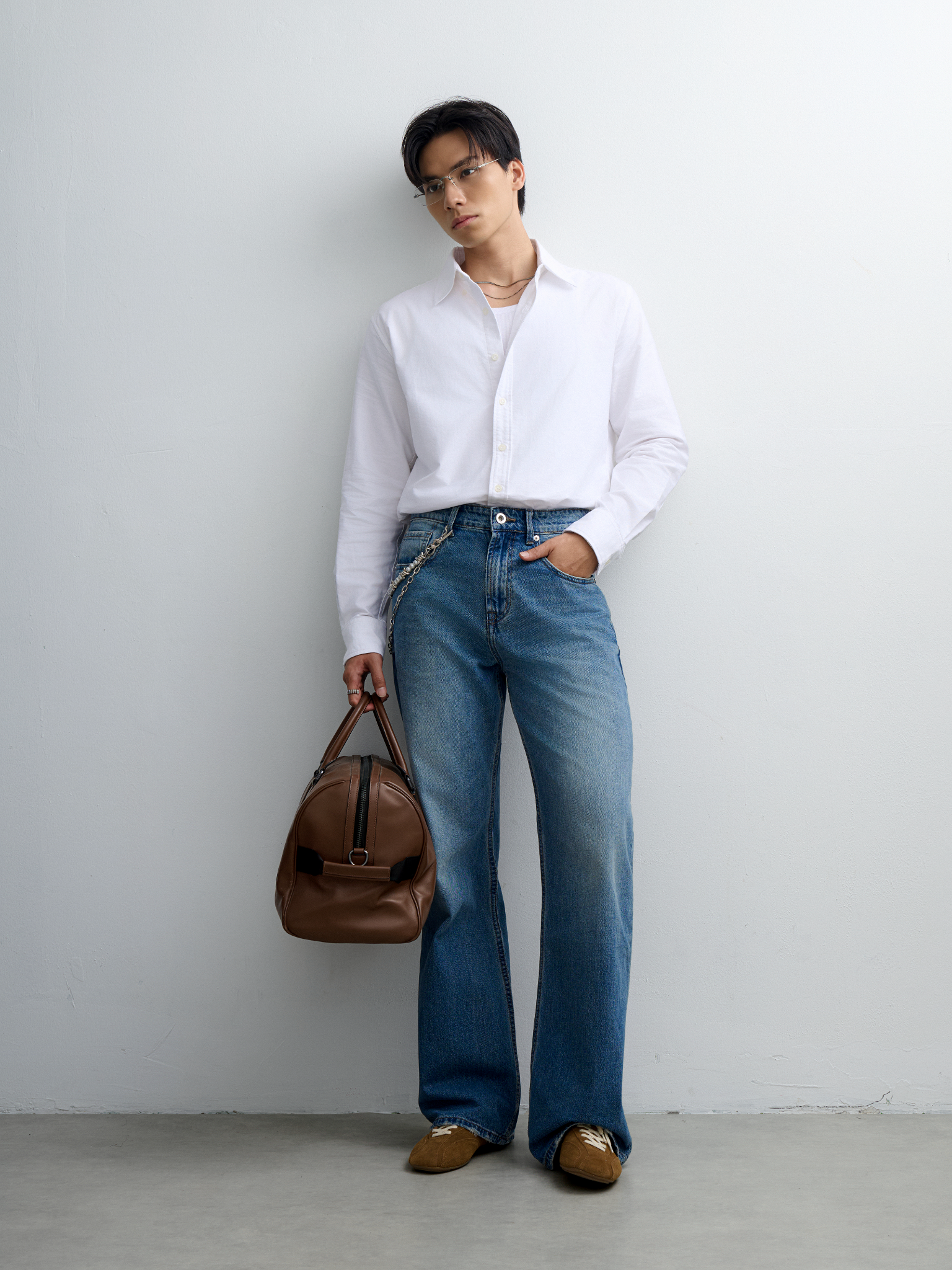 TT02 FACTORY OXFORD LOOSEFIT - WHITE
