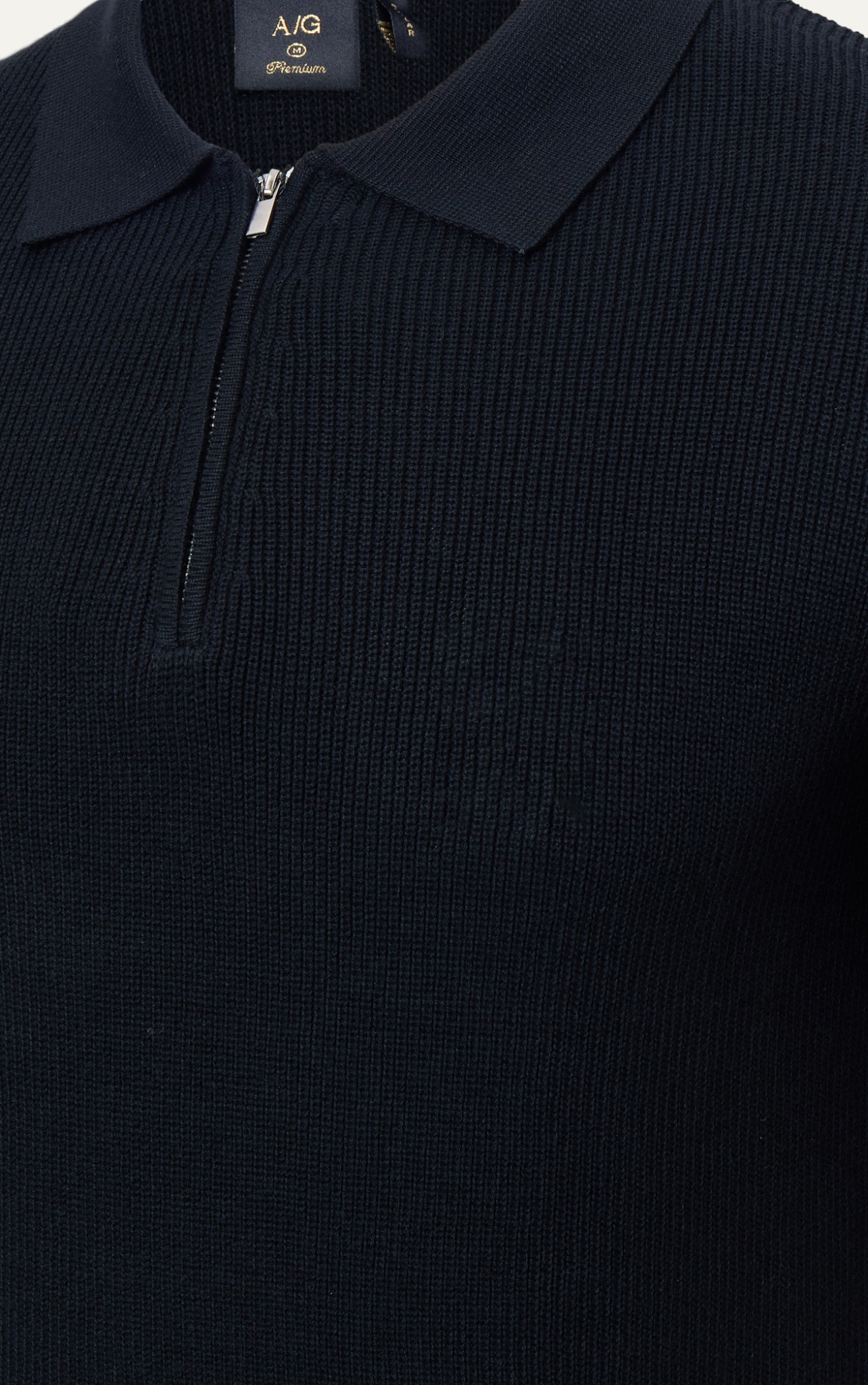 AG767 PREMIUM REGULAR FIT KNIT POLO - BLACK
