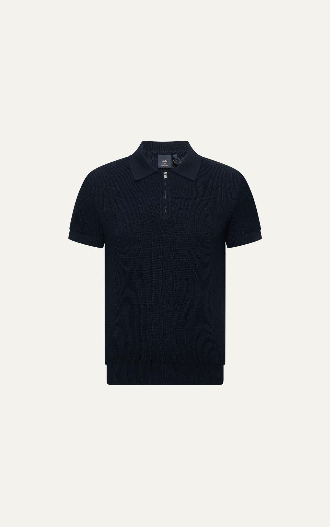  AG767 PREMIUM REGULAR FIT KNIT POLO - BLACK 