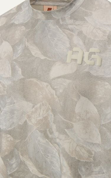  AG16 STUDIO LOOSE FIT PUFF PRINT LOGO T-SHIRT - LIGHT GREY 