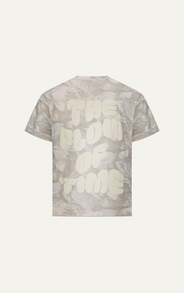  AG16 STUDIO LOOSE FIT PUFF PRINT LOGO T-SHIRT - LIGHT GREY