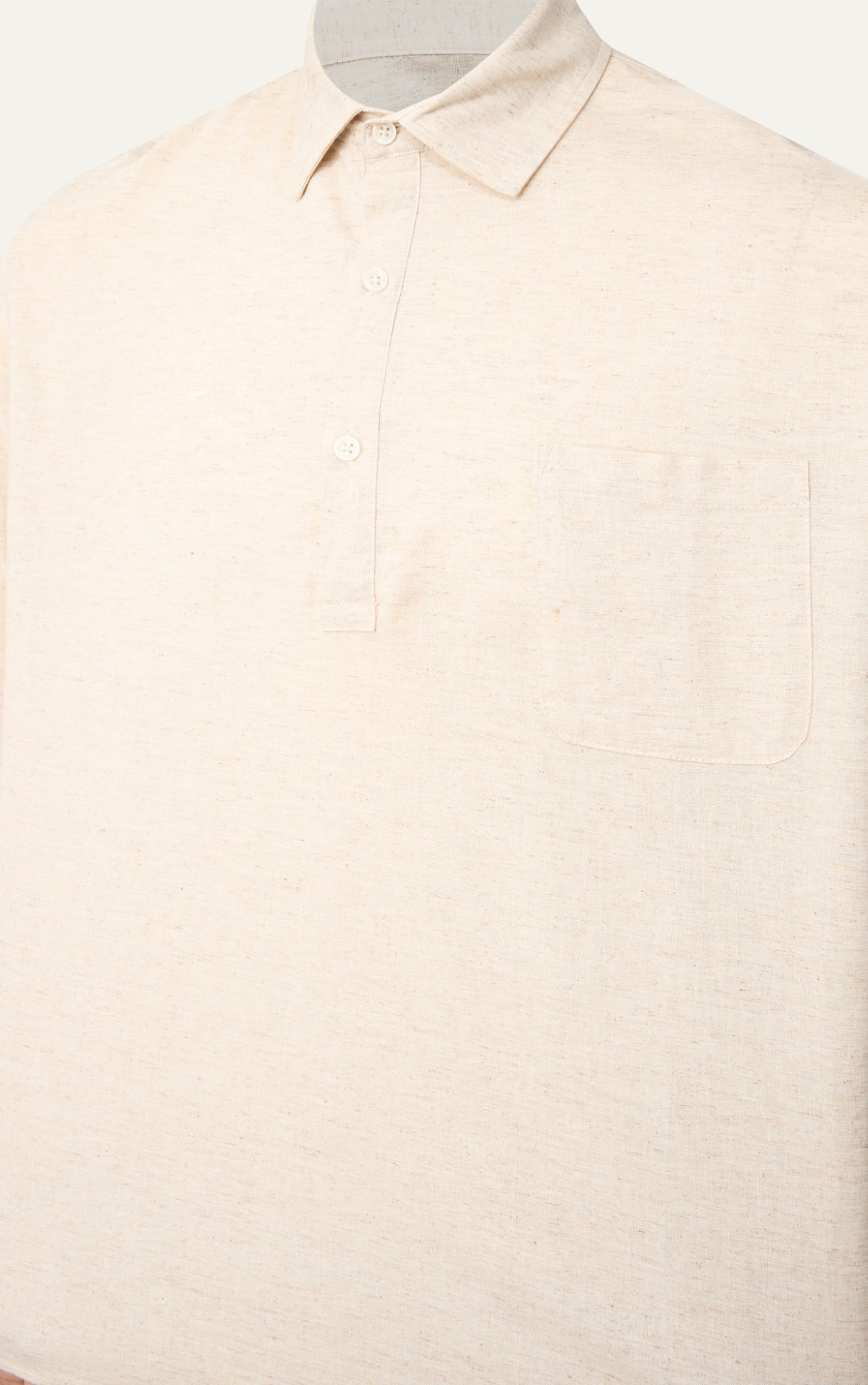 AG540 STUDIO REGULAR FIT LINEN SHIRT - BEIGE