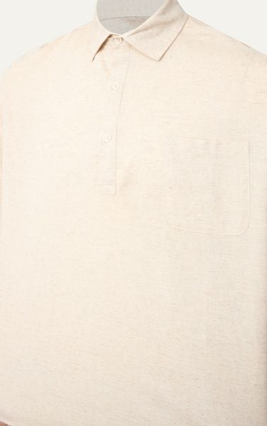  AG540 STUDIO REGULAR FIT LINEN SHIRT - BEIGE 