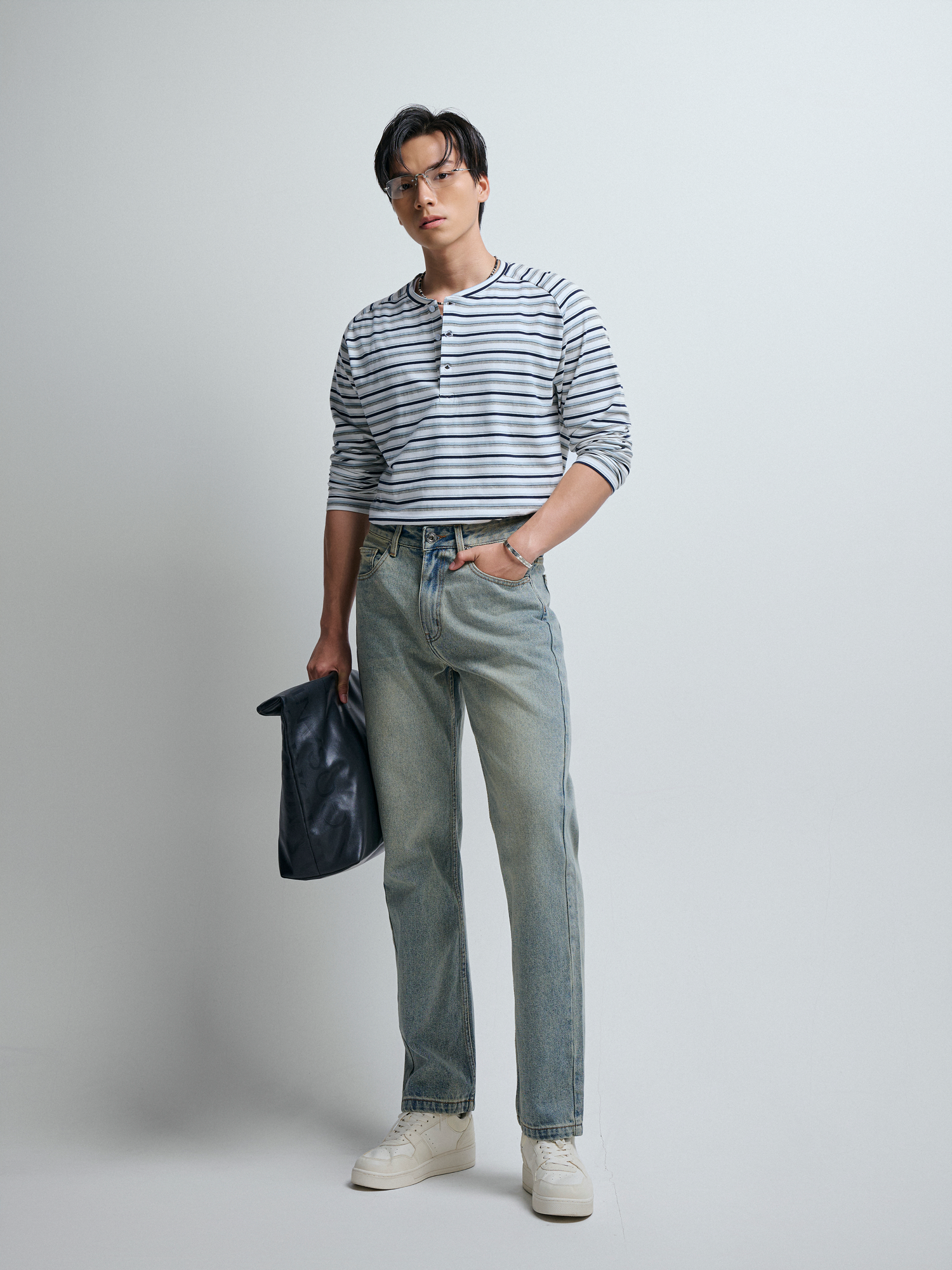 T680 FACTORY SLIMFIT LONG-SLEEVED SHIRT - OFF WHITE