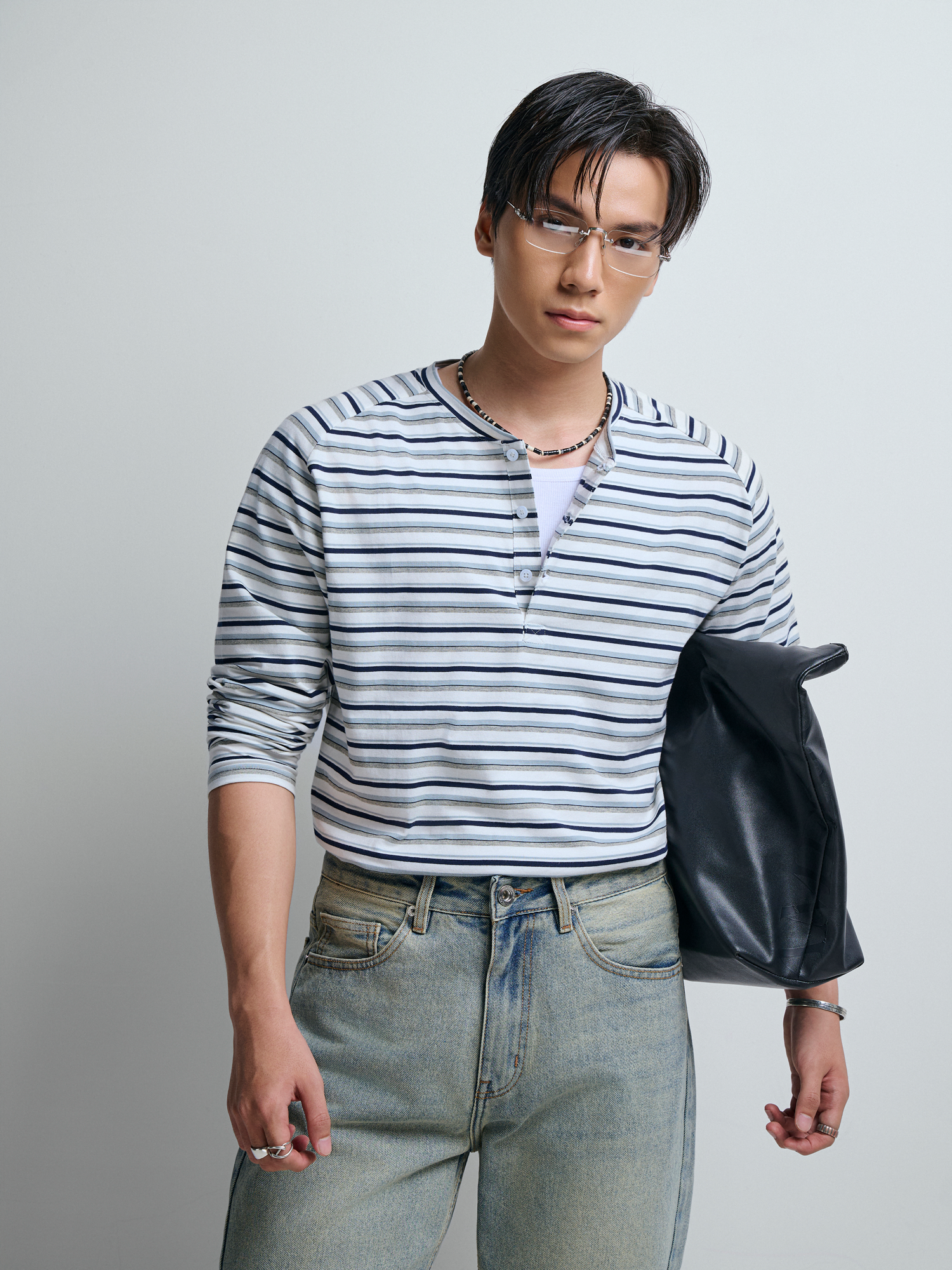 T680 FACTORY SLIMFIT LONG-SLEEVED SHIRT - OFF WHITE