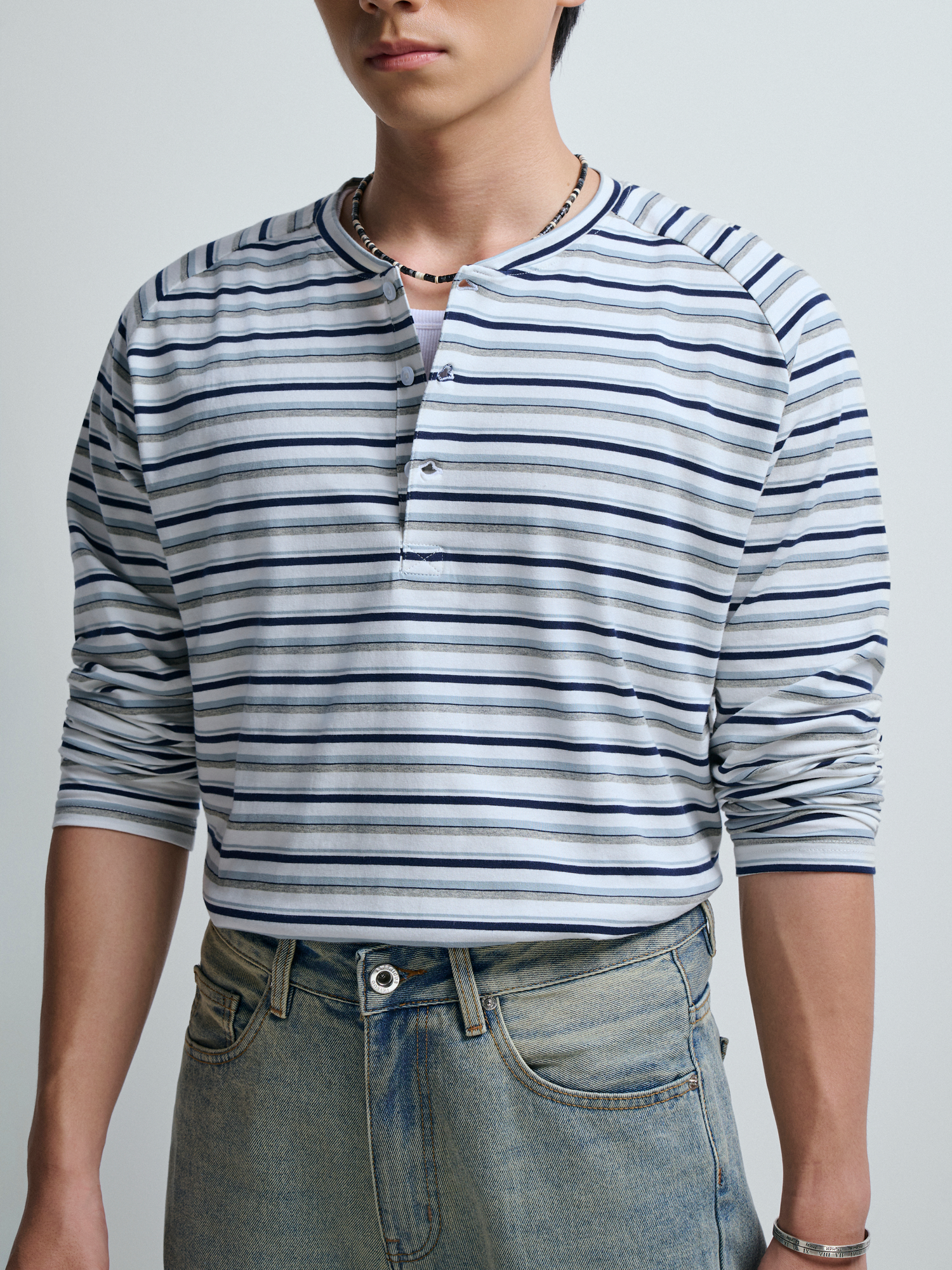 T680 FACTORY SLIMFIT LONG-SLEEVED SHIRT - OFF WHITE