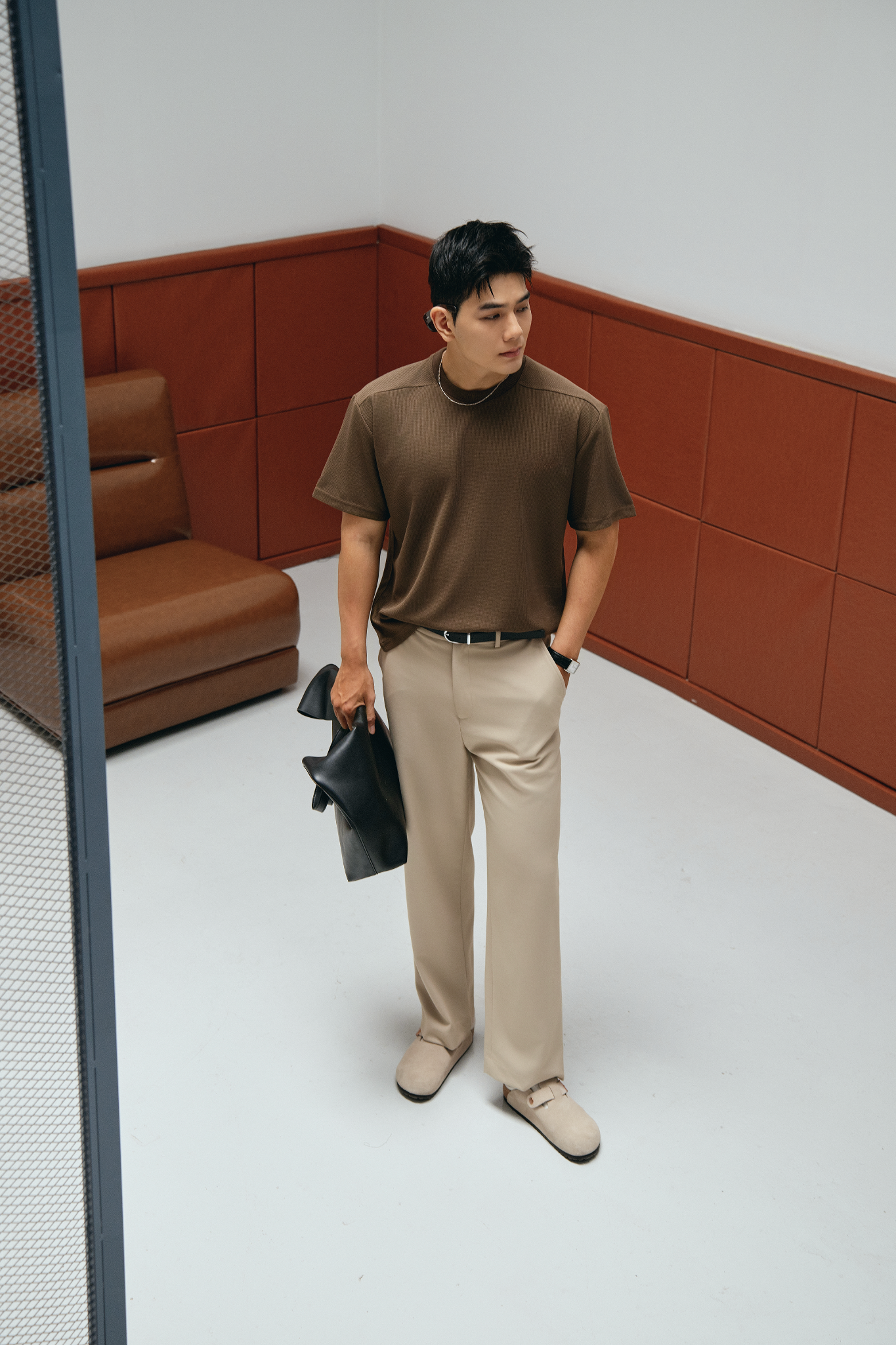 AGHT14 PREMIUM REGULAR FIT TROUSERS - BEIGE