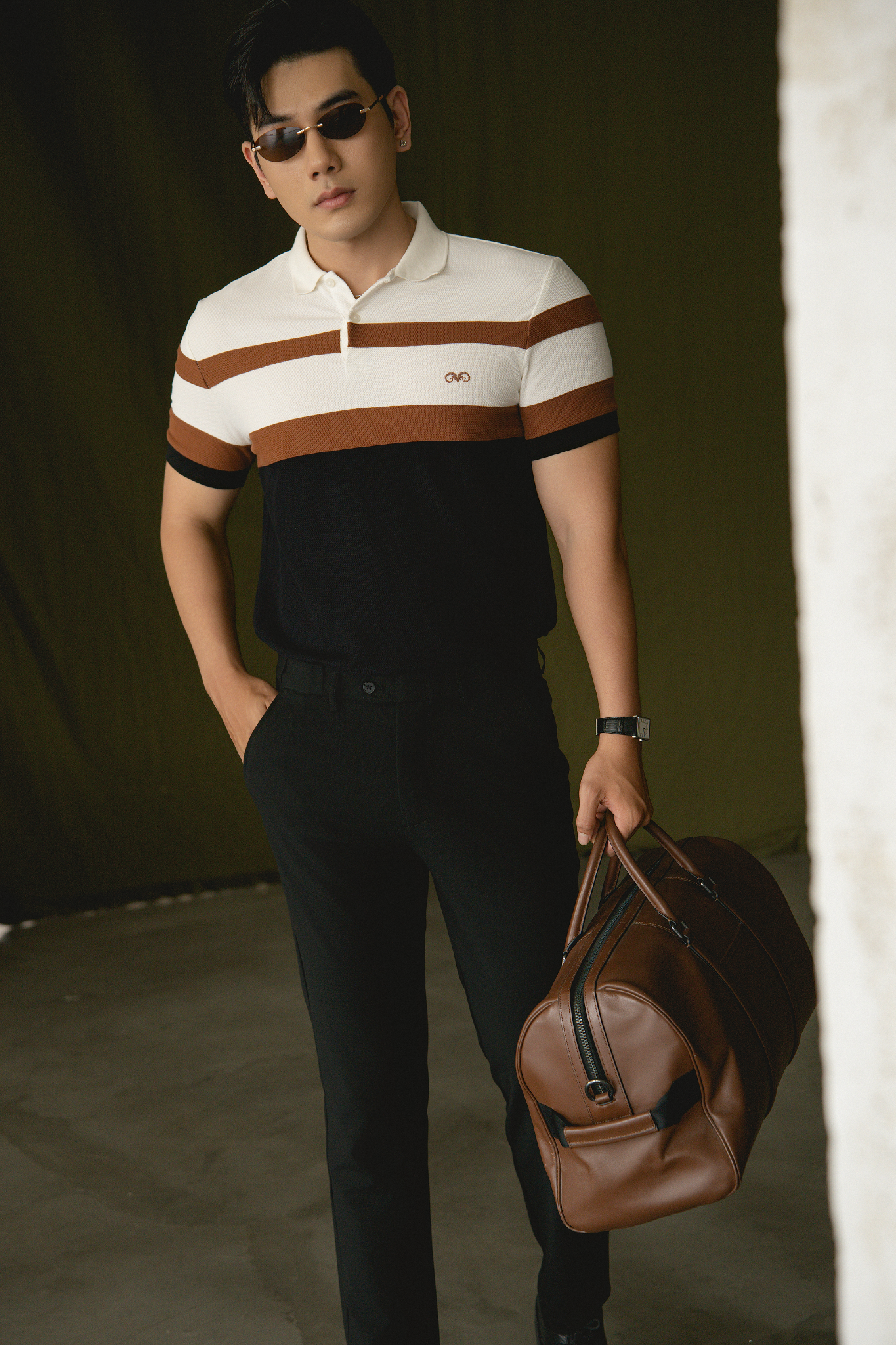 AG83 PREMIUM SLIMFIT POLO - WHITE