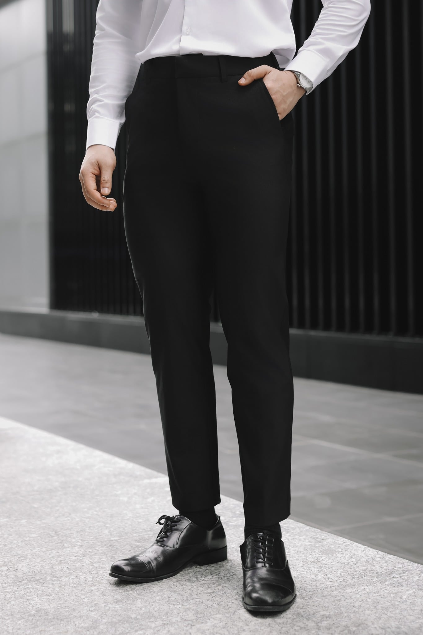 AG66 FACTORY SLIMFIT BASIC TROUSERS - BLACK
