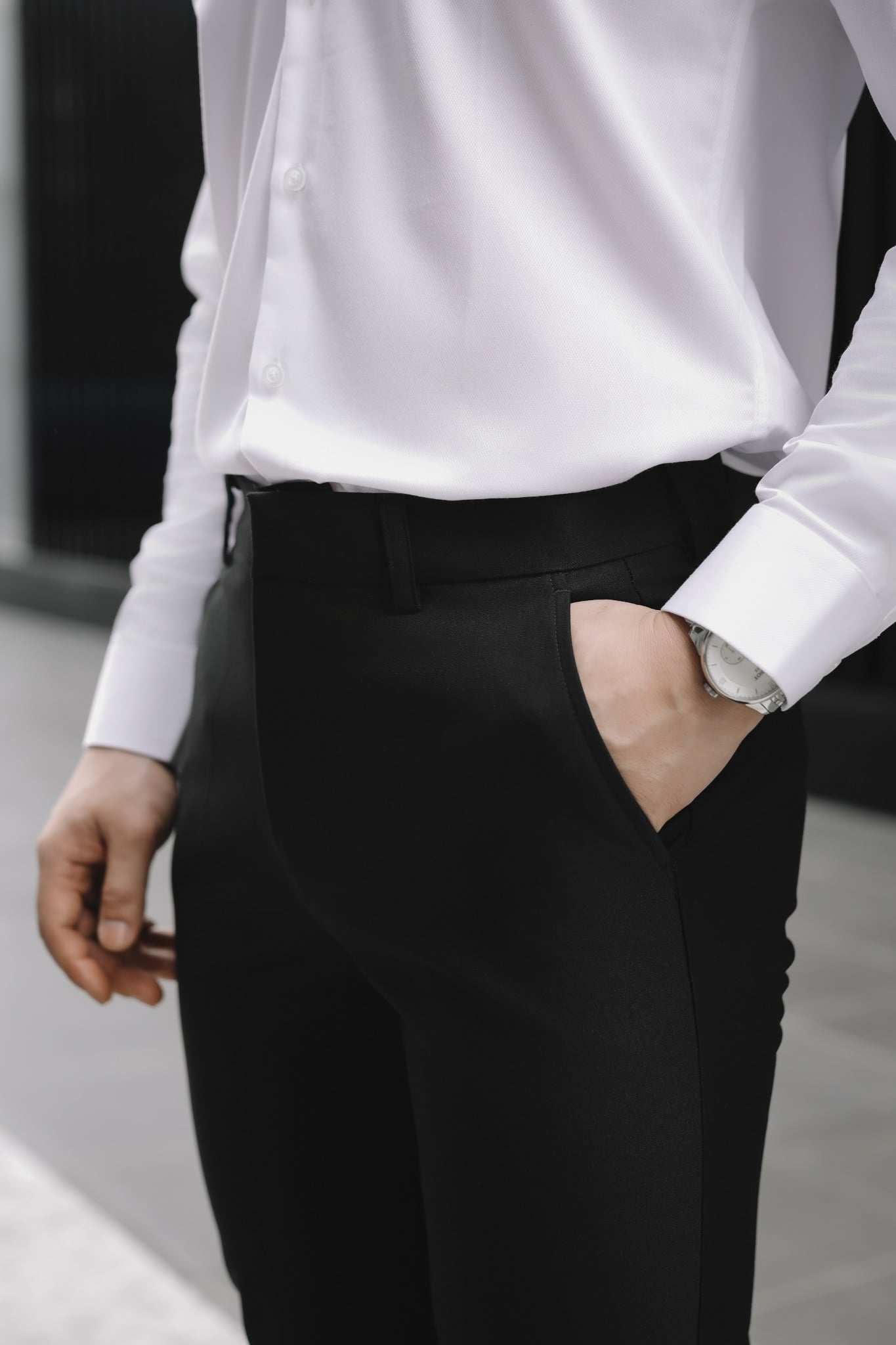 AG66 FACTORY SLIMFIT BASIC TROUSERS - BLACK