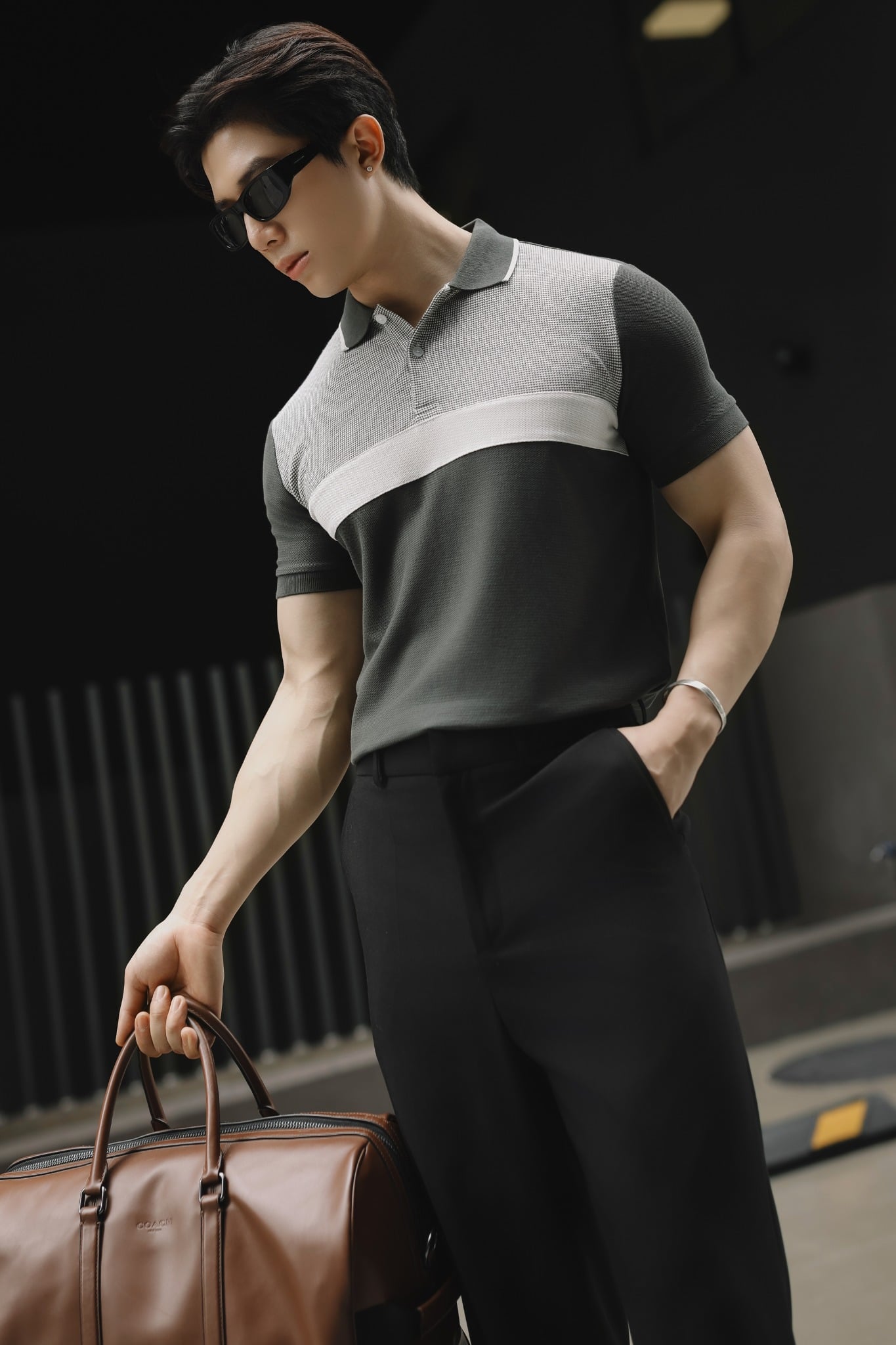 AGHT14 PREMIUM REGULAR FIT TROUSERS - BLACK