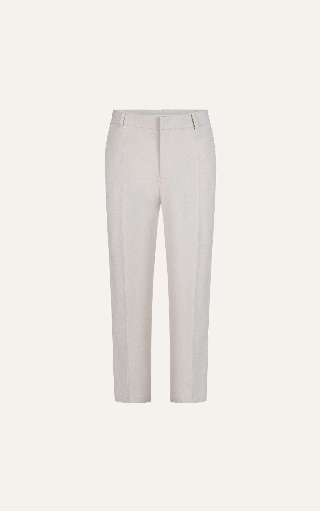  AGHT14 PREMIUM REGULAR FIT TROUSERS - OFF WHITE 