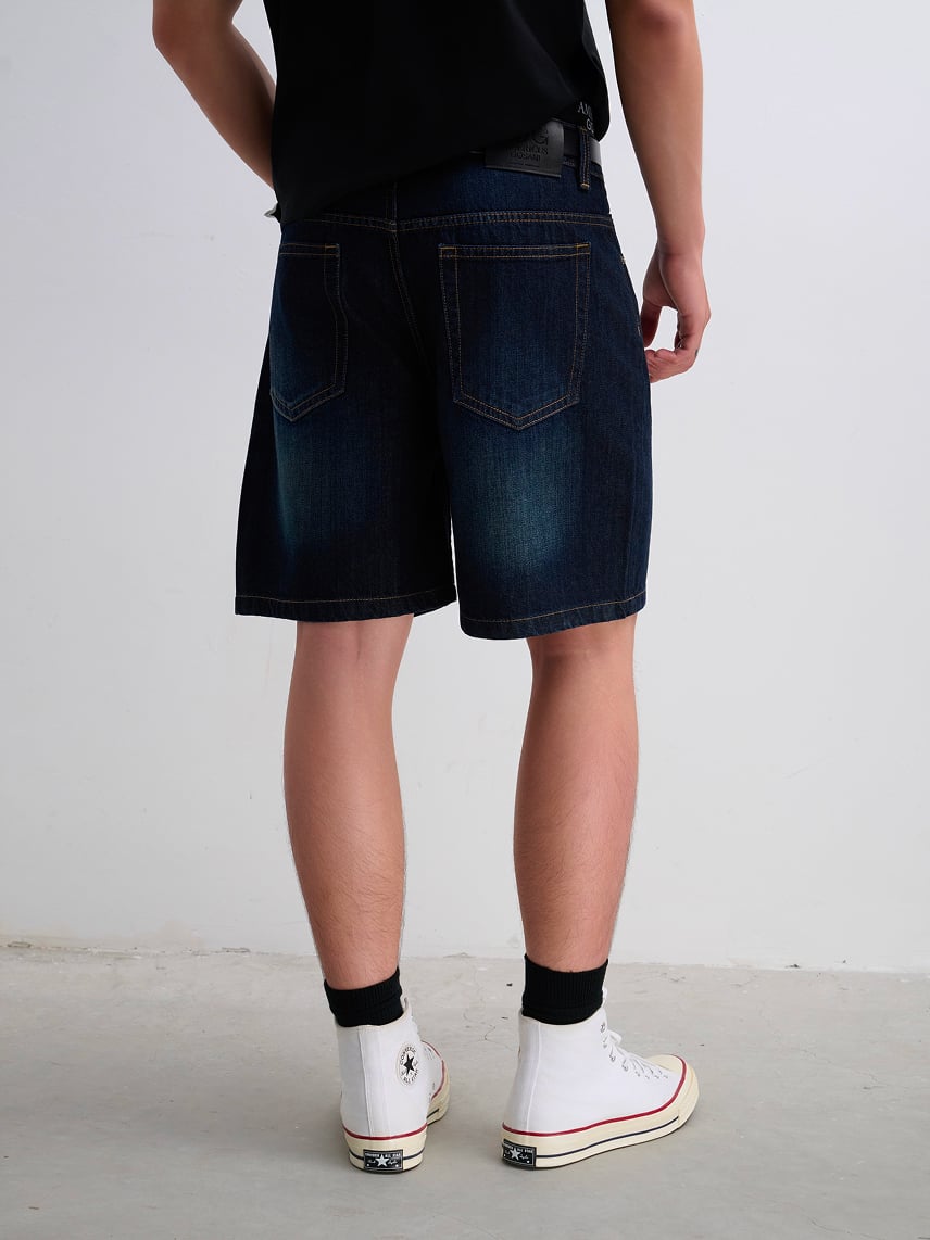 AGTT10 PREMIUM LOOSE FIT BASIC SHORT - DARK BLUE