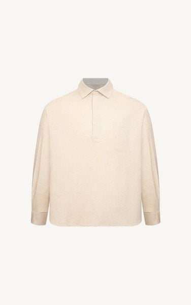  AG540 STUDIO REGULAR FIT LINEN SHIRT - BEIGE