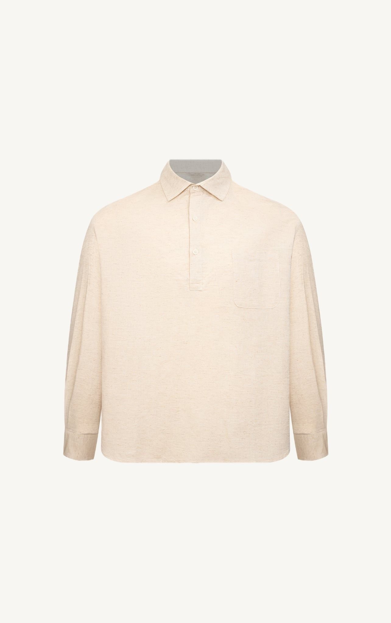  AG540 STUDIO REGULAR FIT LINEN SHIRT - BEIGE 