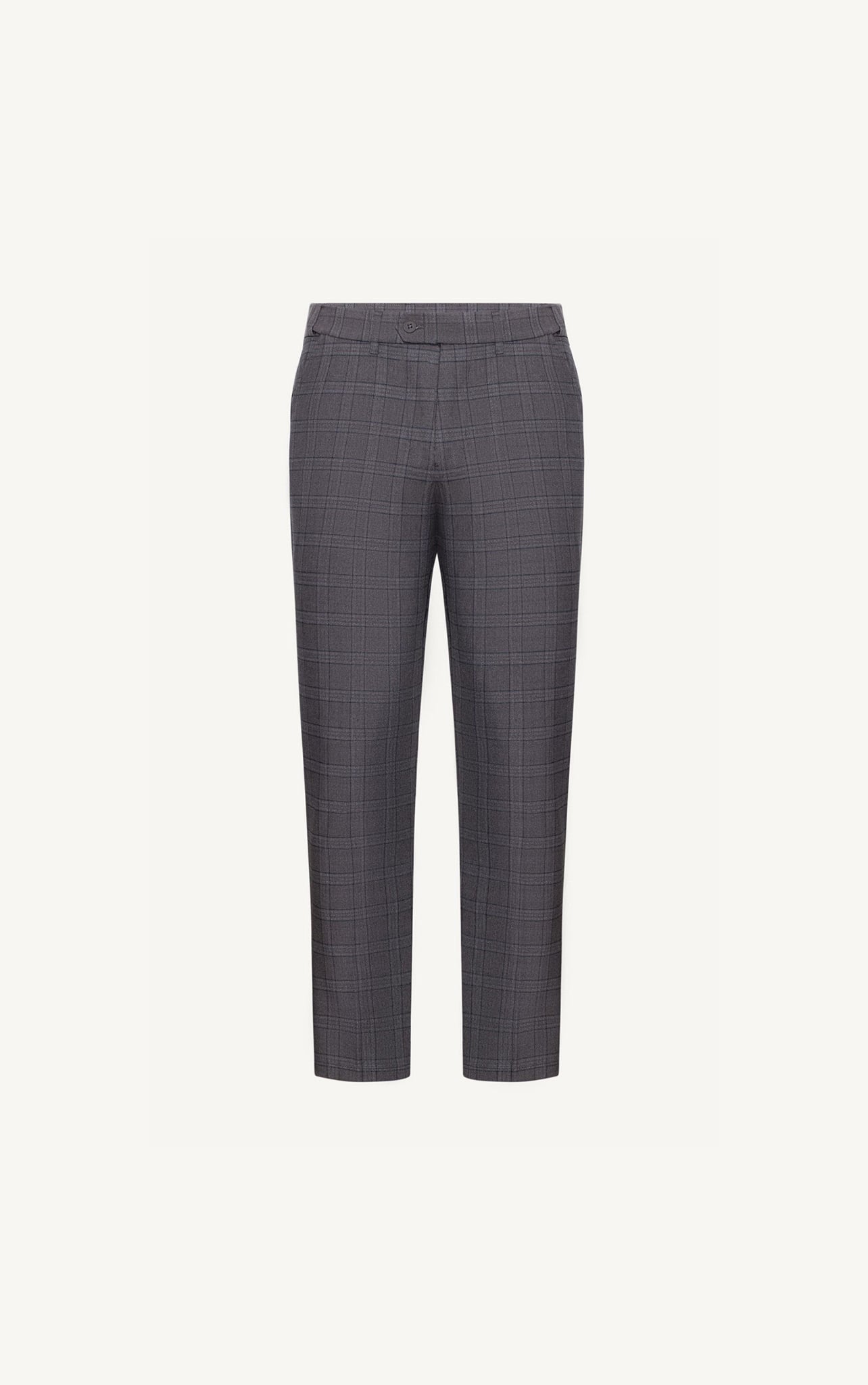 AG505 PREMIUM SLIMFIT CHECKED TROUSERS - BROWN