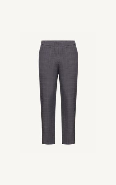  AG505 PREMIUM SLIMFIT CHECKED TROUSERS - BROWN