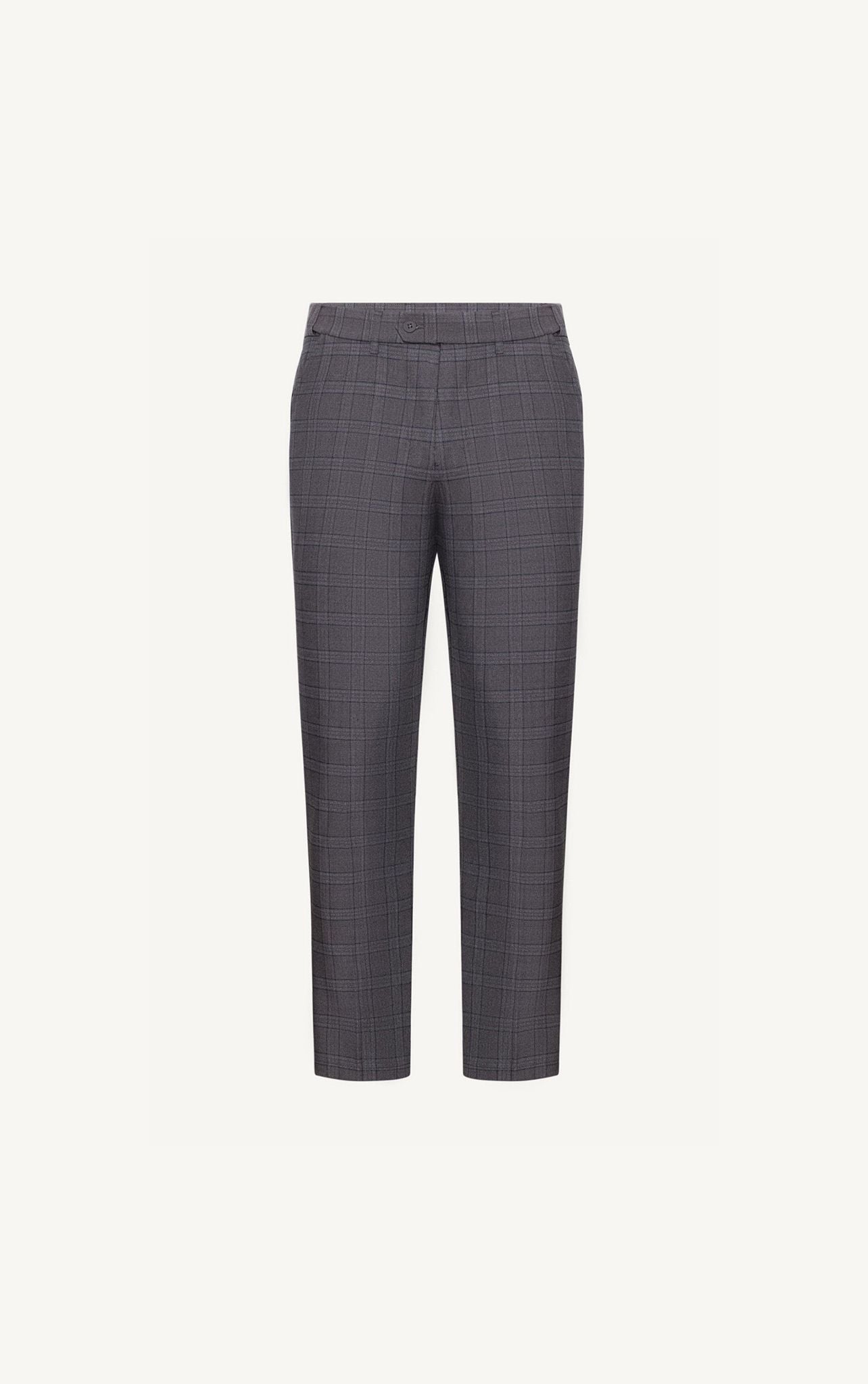  AG505 PREMIUM SLIMFIT CHECKED TROUSERS - BROWN 