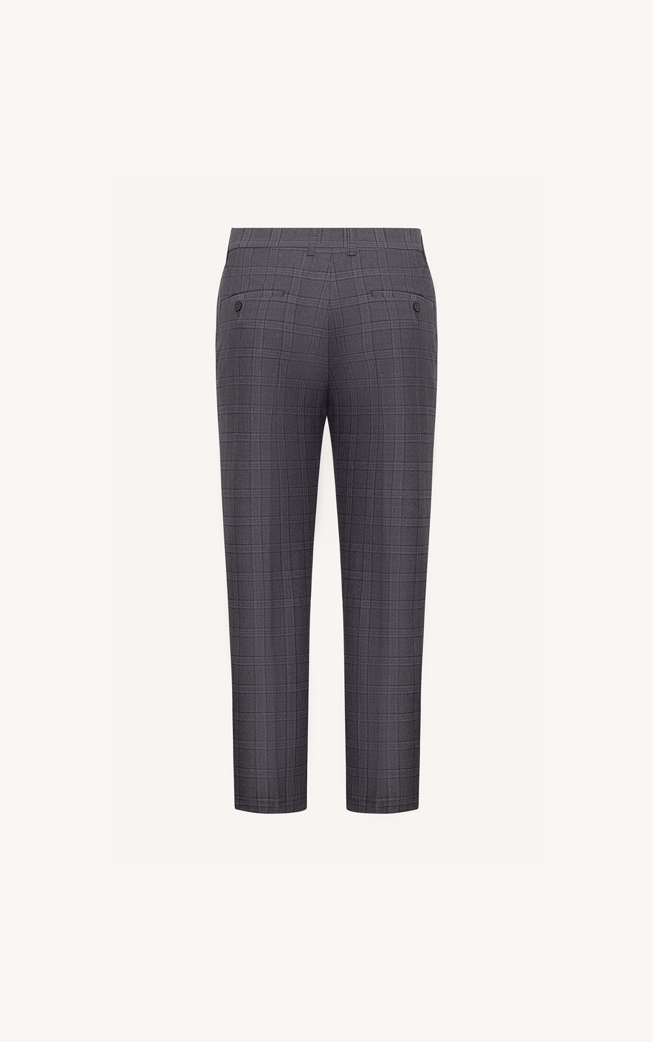 AG505 PREMIUM SLIMFIT CHECKED TROUSERS - BROWN