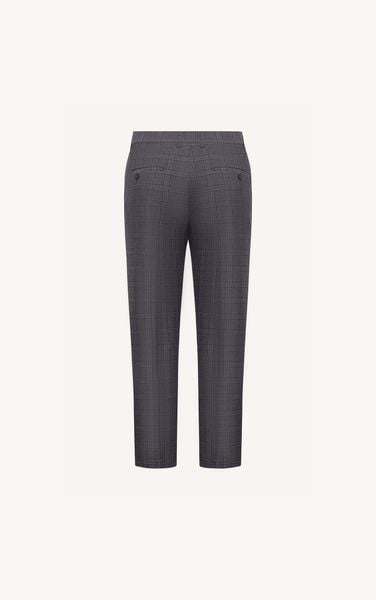  AG505 PREMIUM SLIMFIT CHECKED TROUSERS - BROWN 