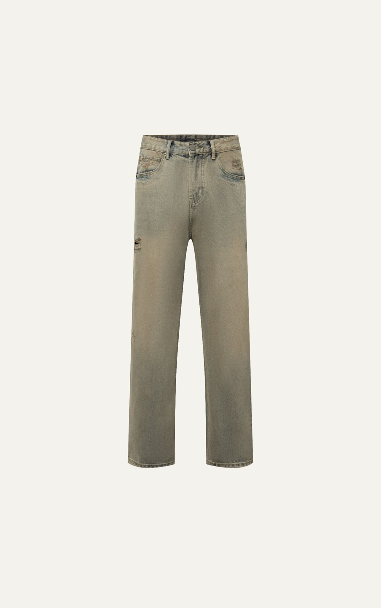 AG257 PREMIUM LOOSE FIT RELAX WASH JEANS - LIGHT GREEN