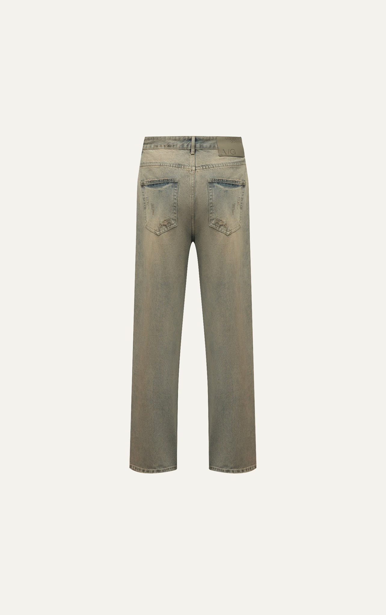 AG257 PREMIUM LOOSE FIT RELAX WASH JEANS - LIGHT GREEN