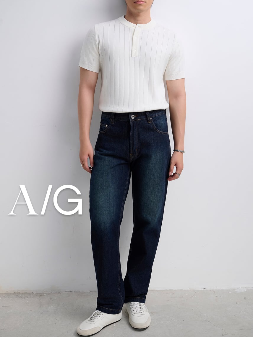 TT09 PREMIUM RAW DENIM TROUSER - DARK BLUE