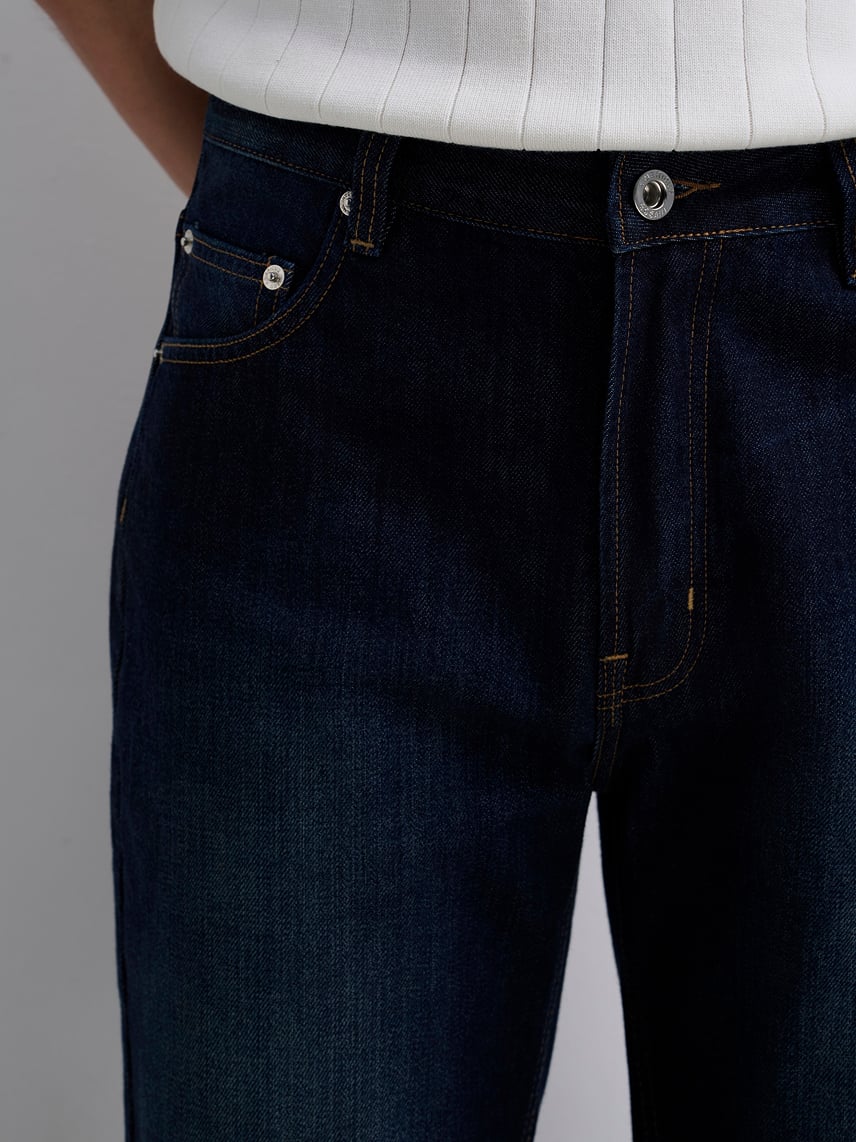 TT09 PREMIUM RAW DENIM TROUSER - DARK BLUE