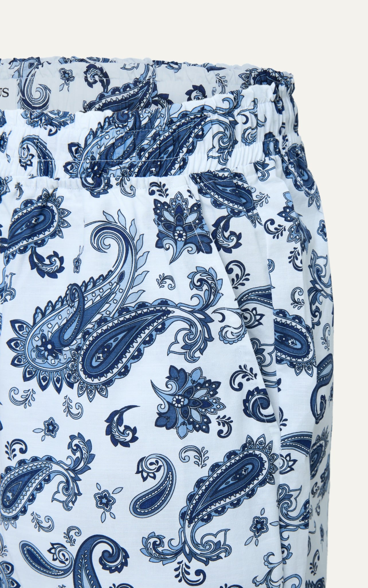 AG323 PREMIUM LOOSE FIT LINEN SHORT - LIGHT BLUE