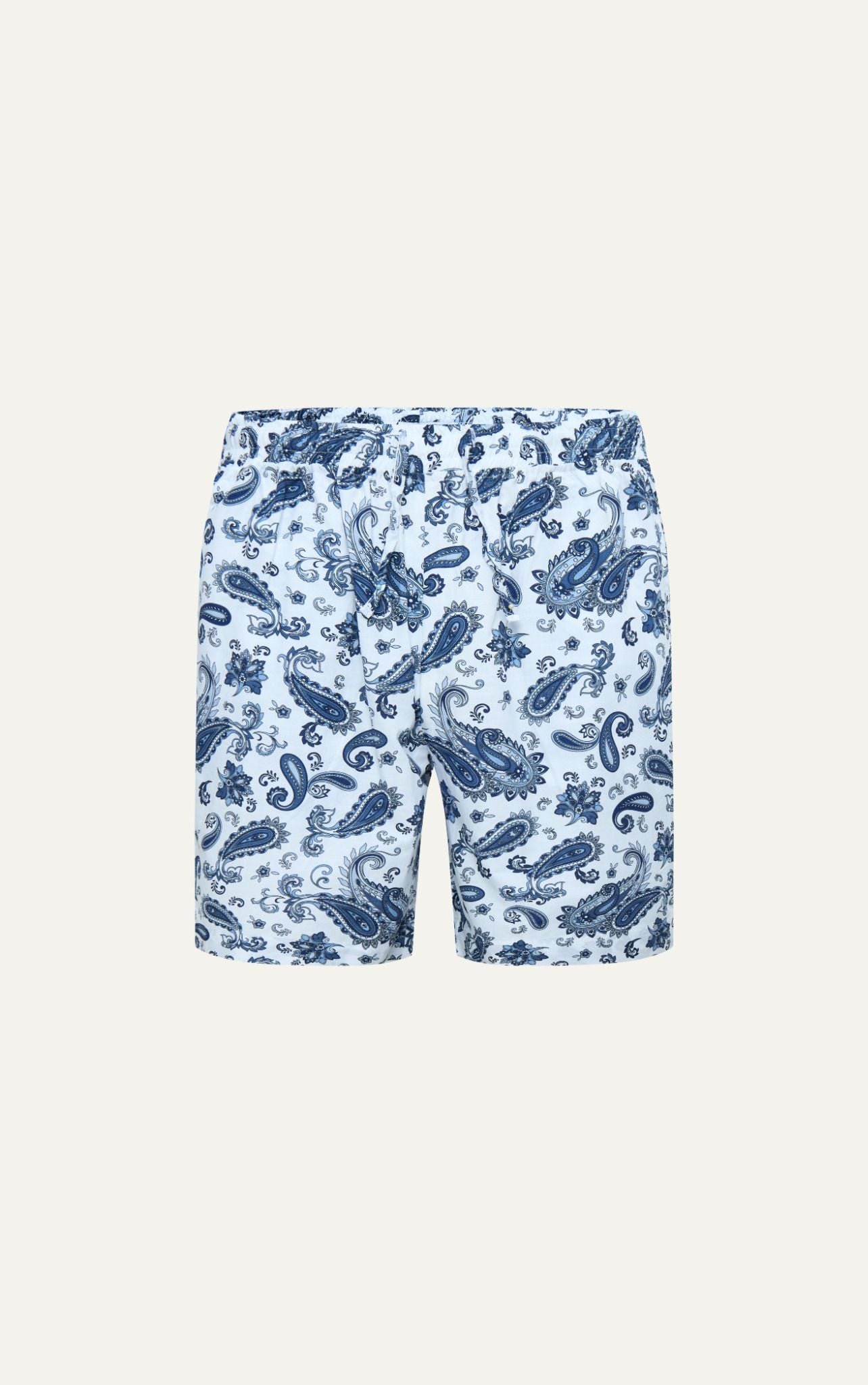  AG323 PREMIUM LOOSE FIT LINEN SHORT - LIGHT BLUE 