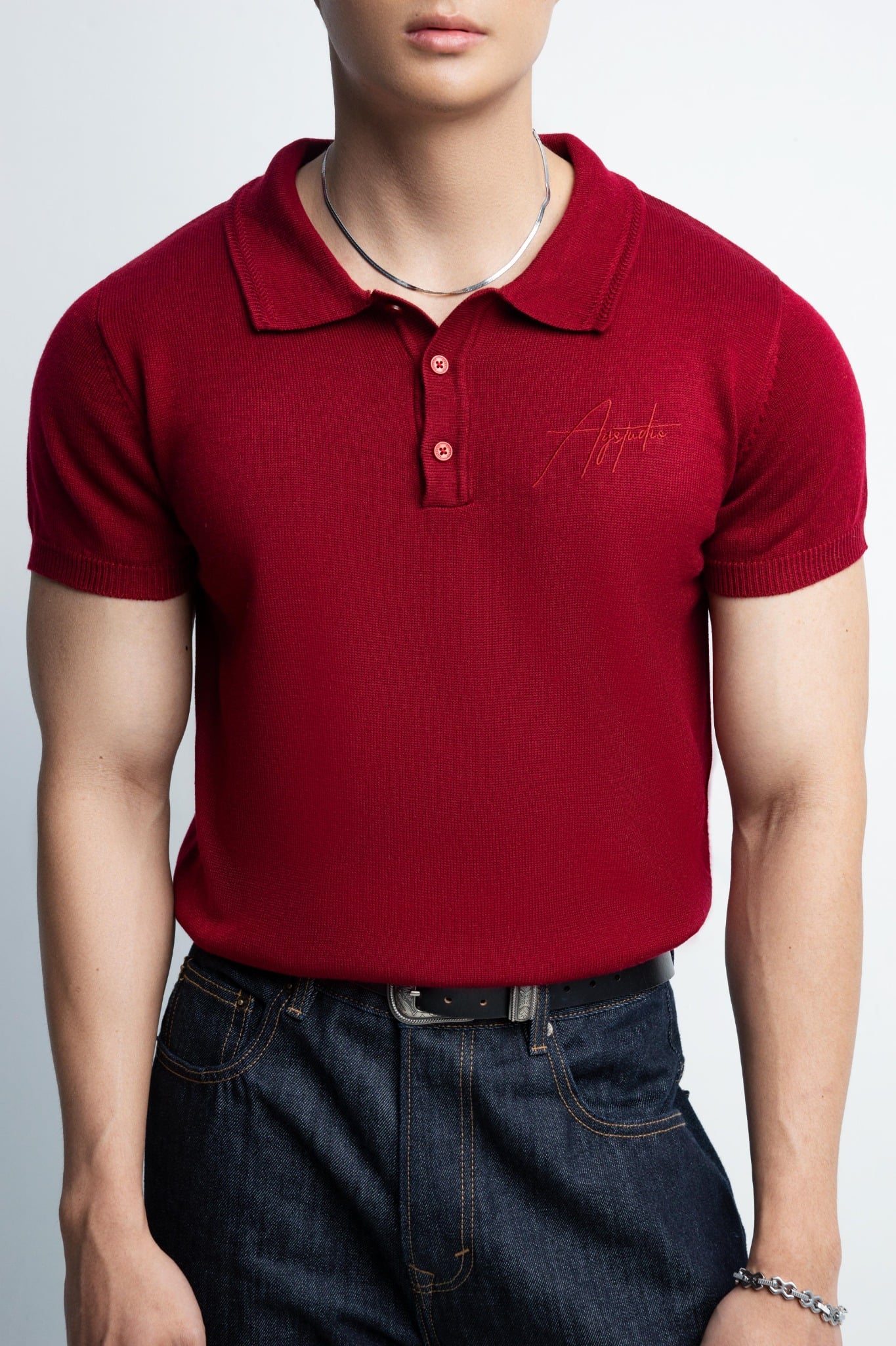 N456 CLASSIQUE KNIT POLO - RED