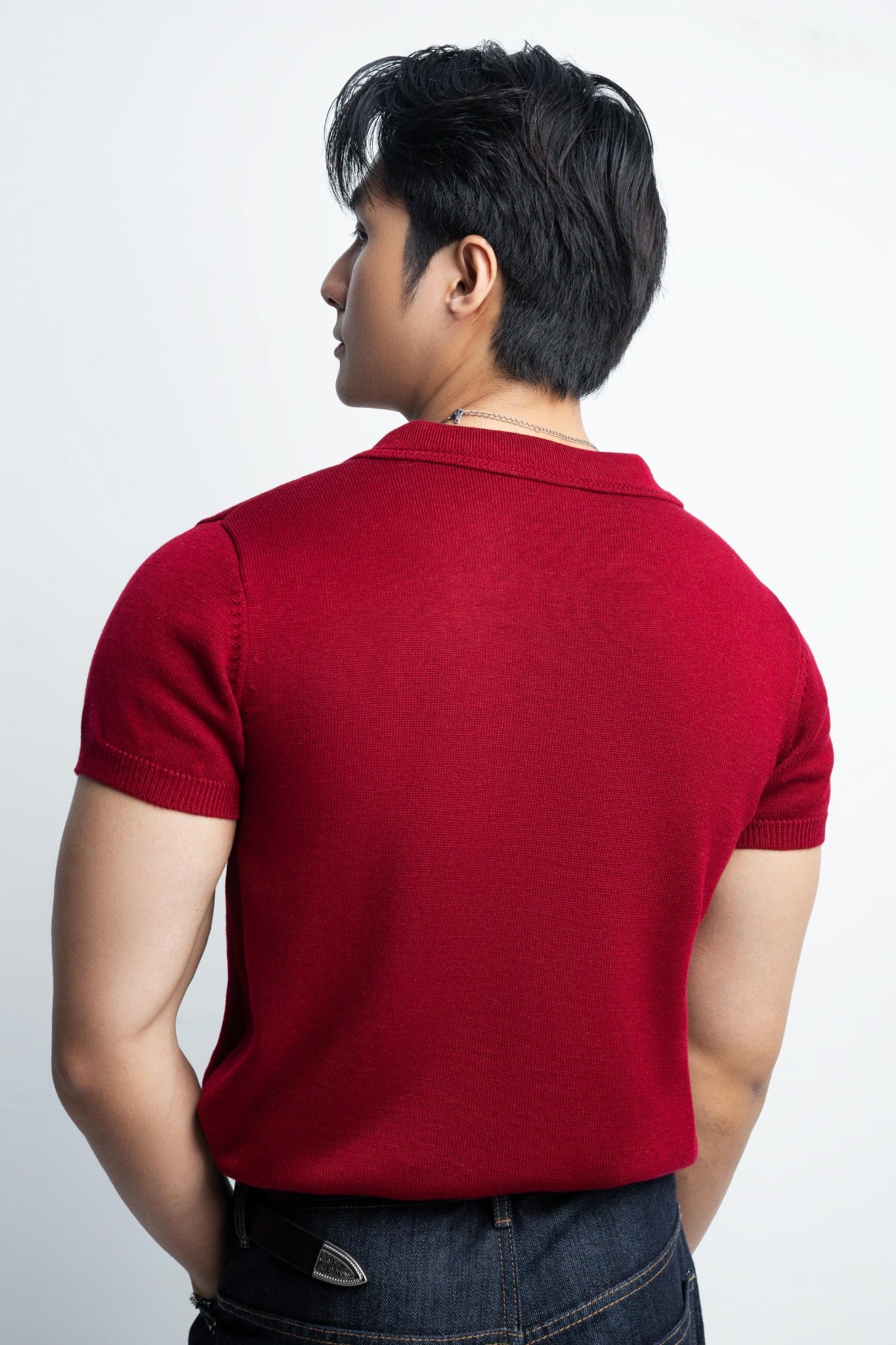 N456 CLASSIQUE KNIT POLO - RED