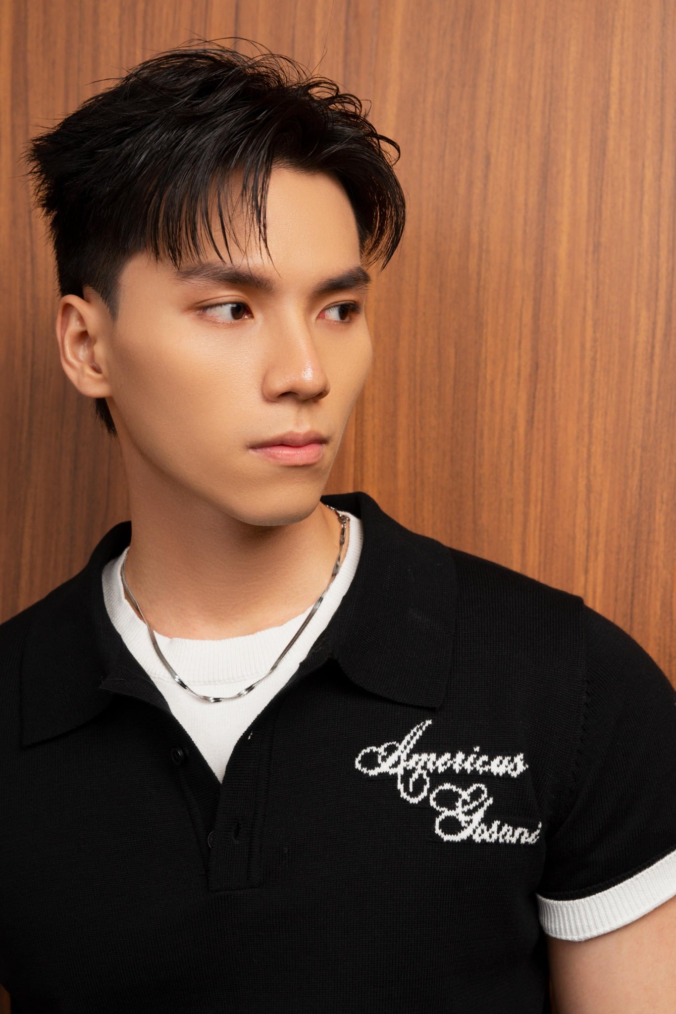 AG445 PREMIUM REGULAR FIT KNIT SHIRT - BLACK
