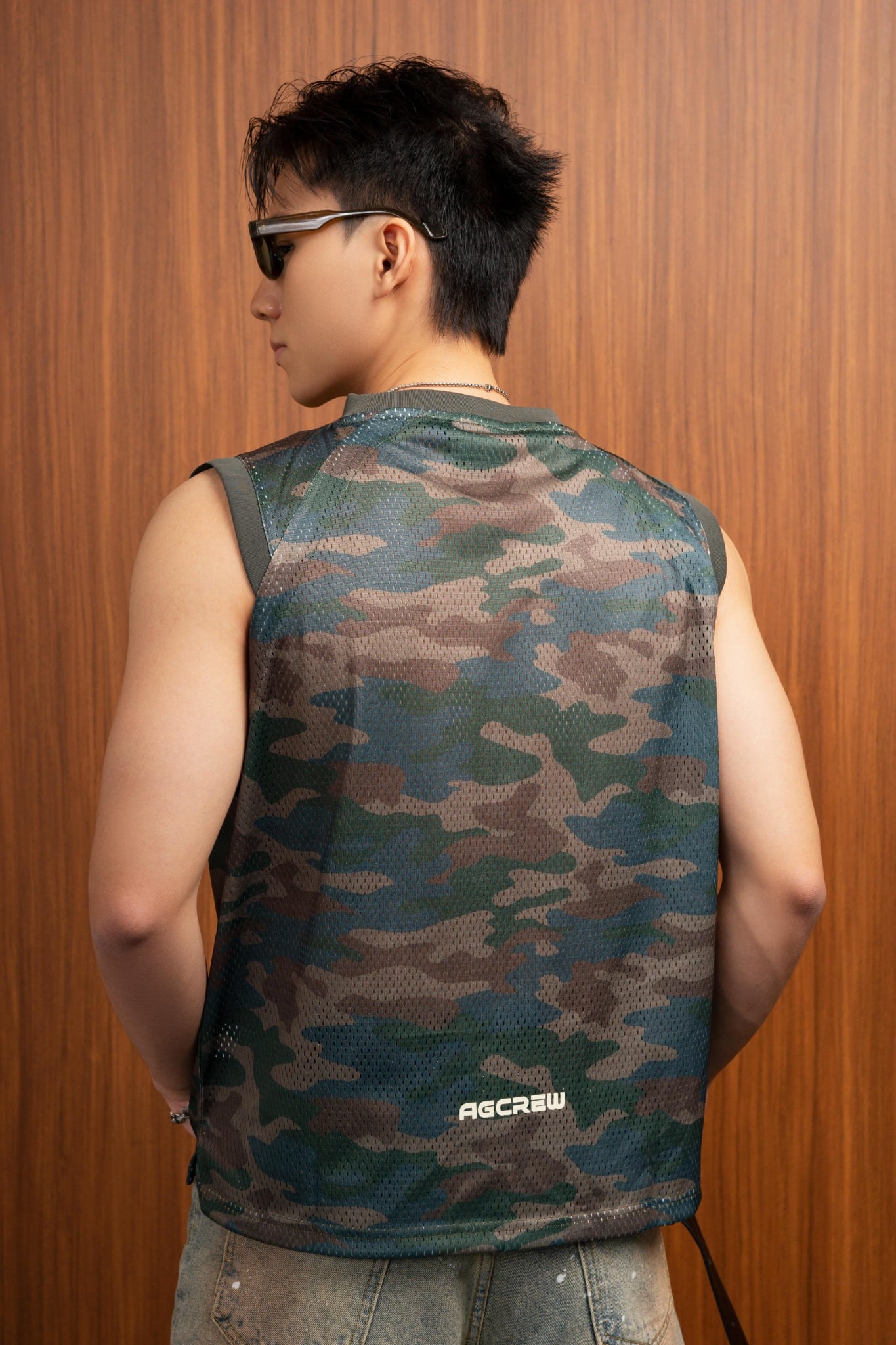 B2 FACTORY LOOSE FIT CAMO TANK TOP - GREEN