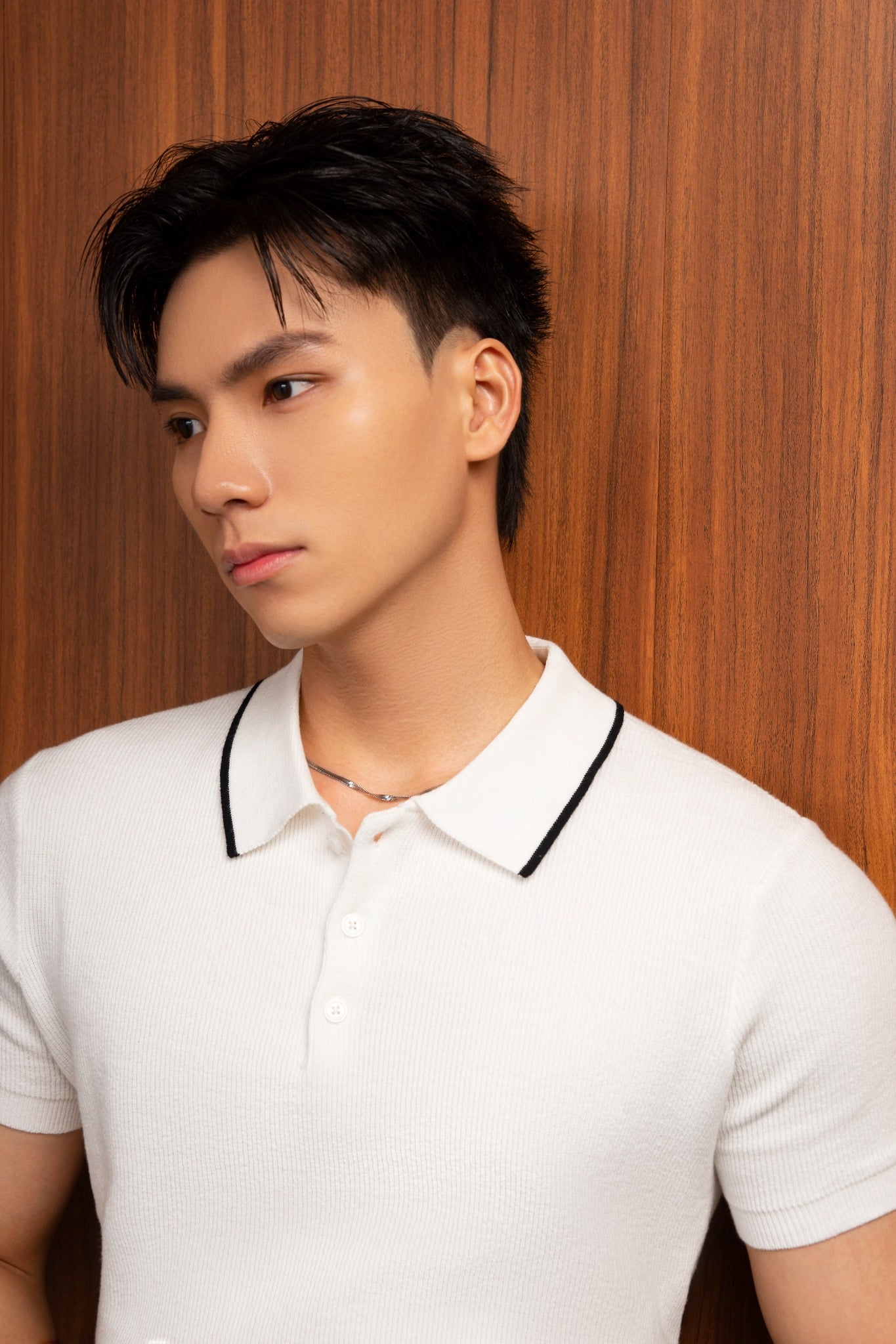 AG455 PREMIUM REGULAR FIT KNIT POLO - WHITE