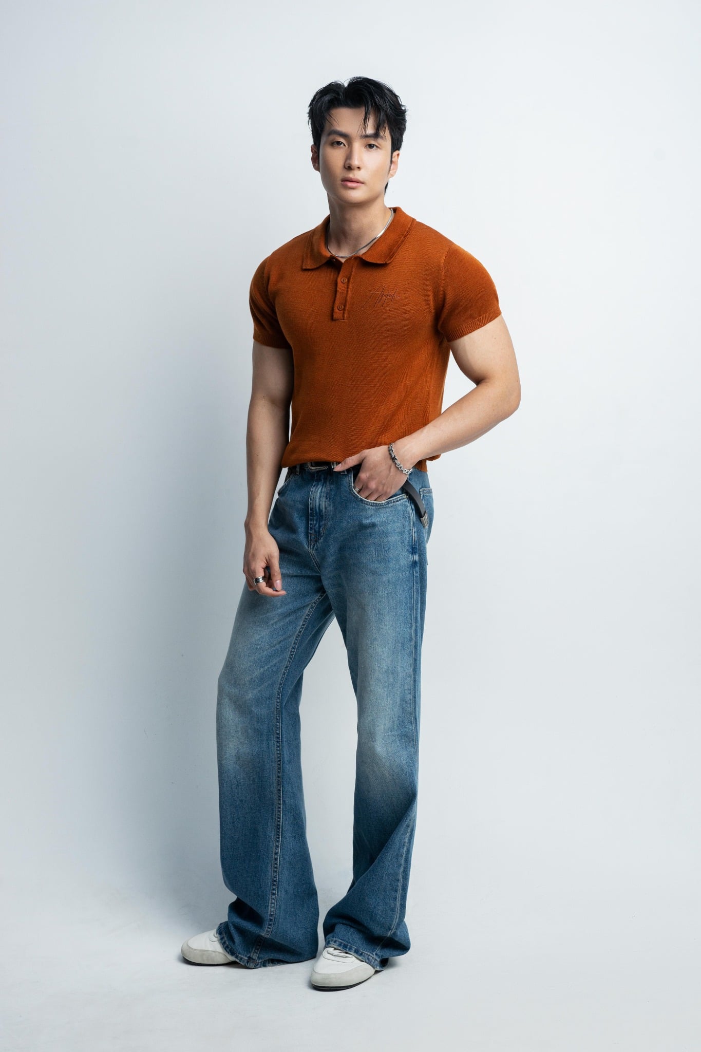 N456 CLASSIQUE KNIT POLO - ORANGE