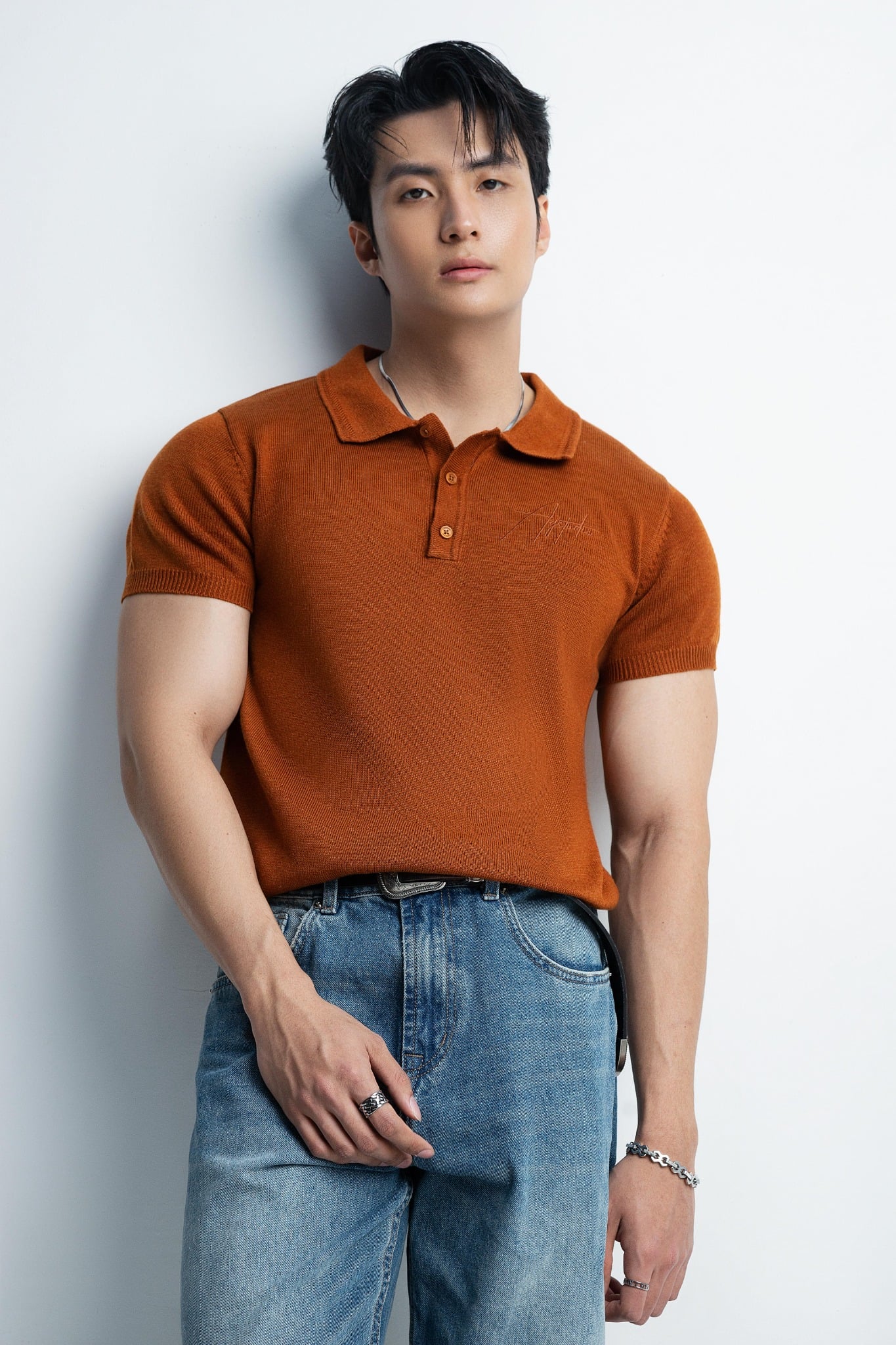 N456 CLASSIQUE KNIT POLO - ORANGE