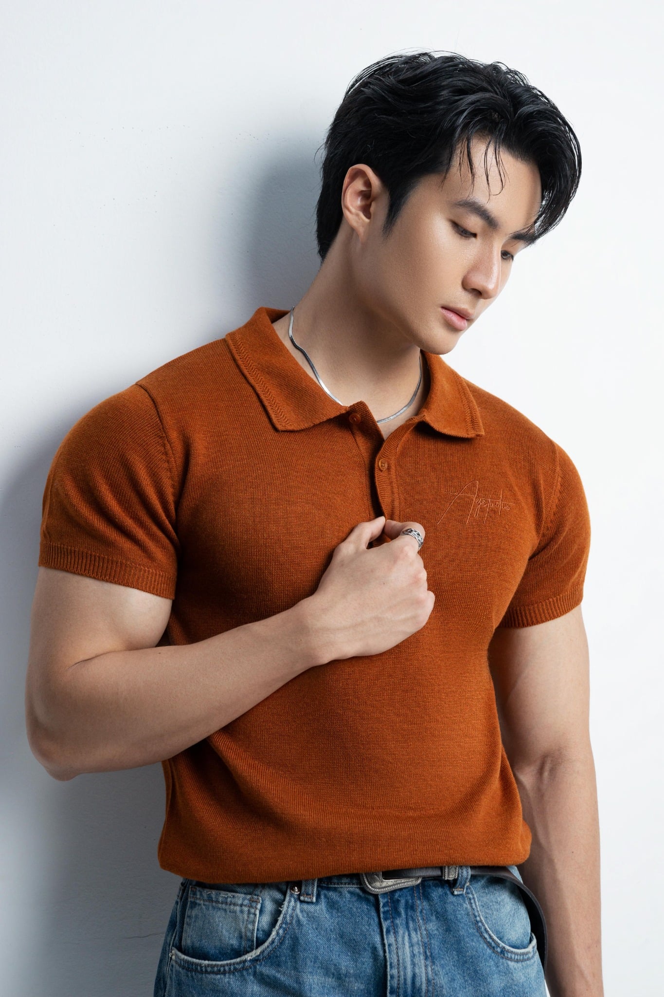 N456 CLASSIQUE KNIT POLO - ORANGE