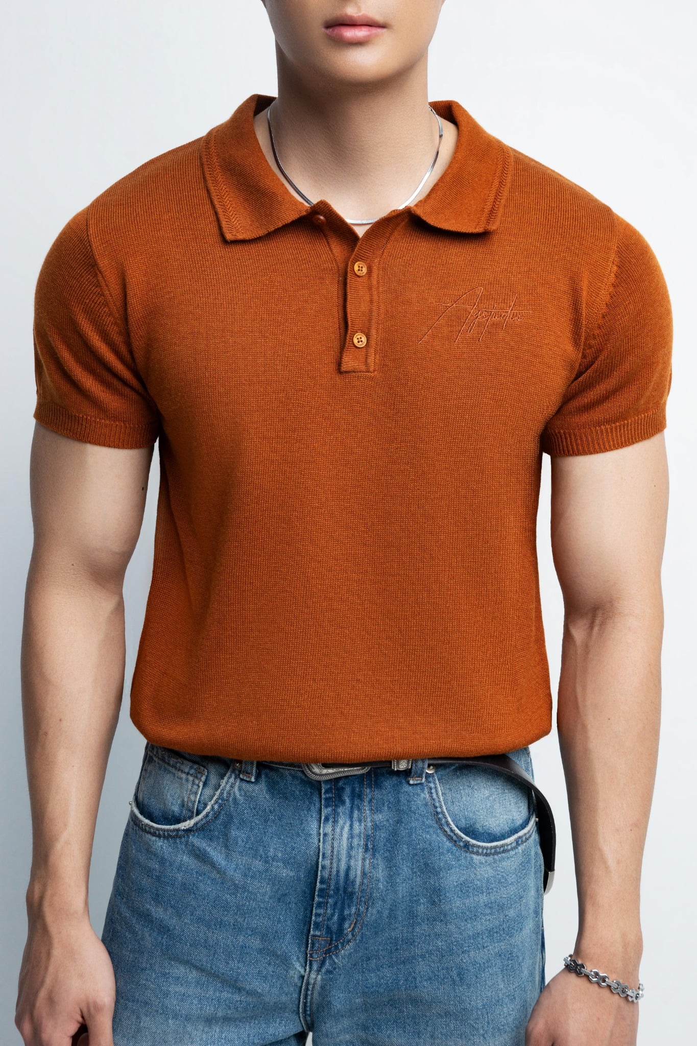 N456 CLASSIQUE KNIT POLO - ORANGE