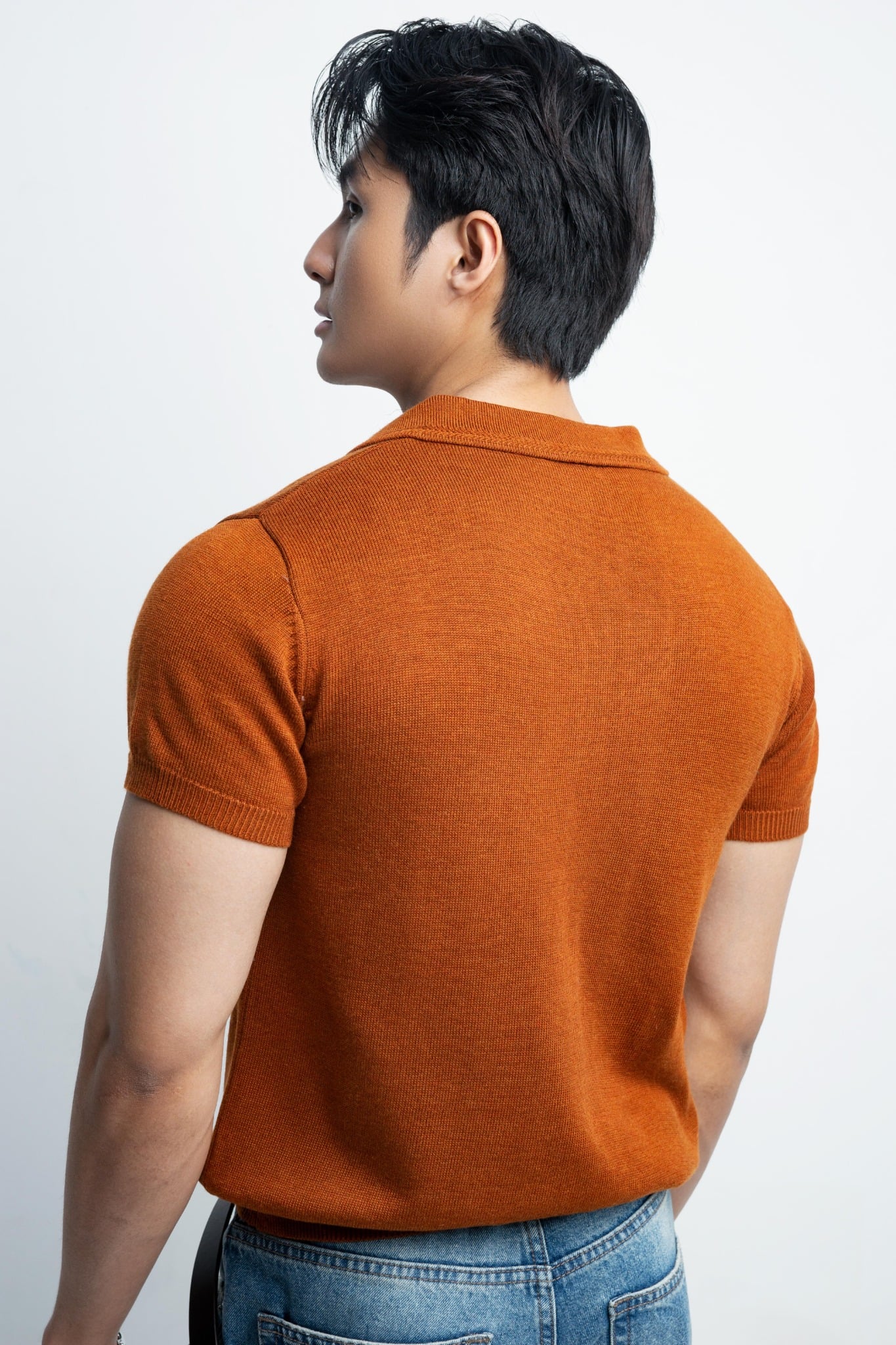 N456 CLASSIQUE KNIT POLO - ORANGE