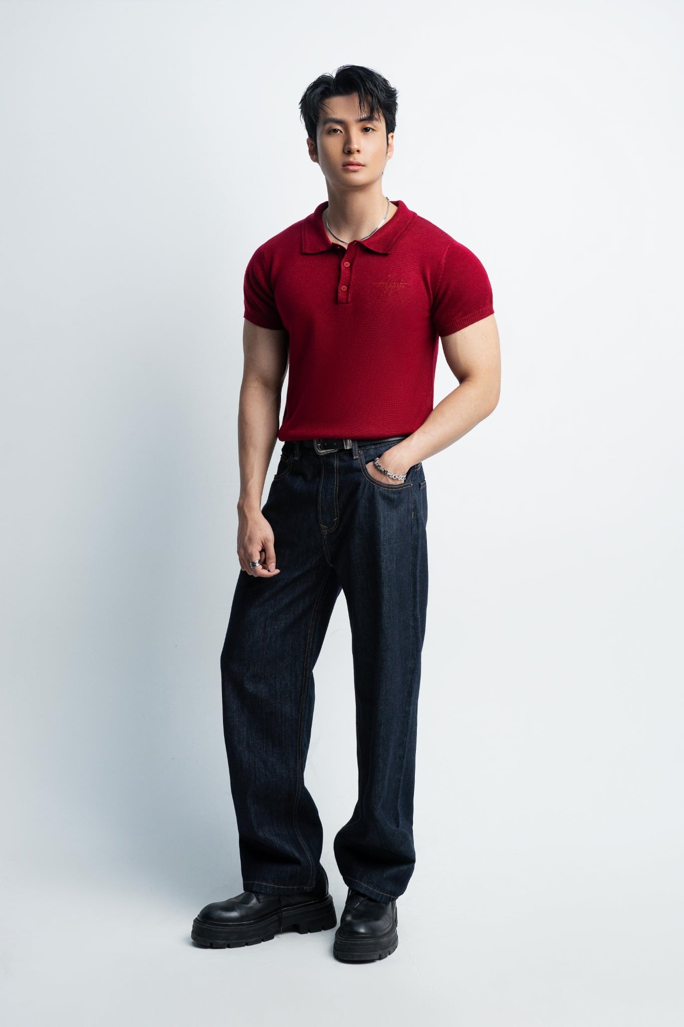 N456 CLASSIQUE KNIT POLO - RED