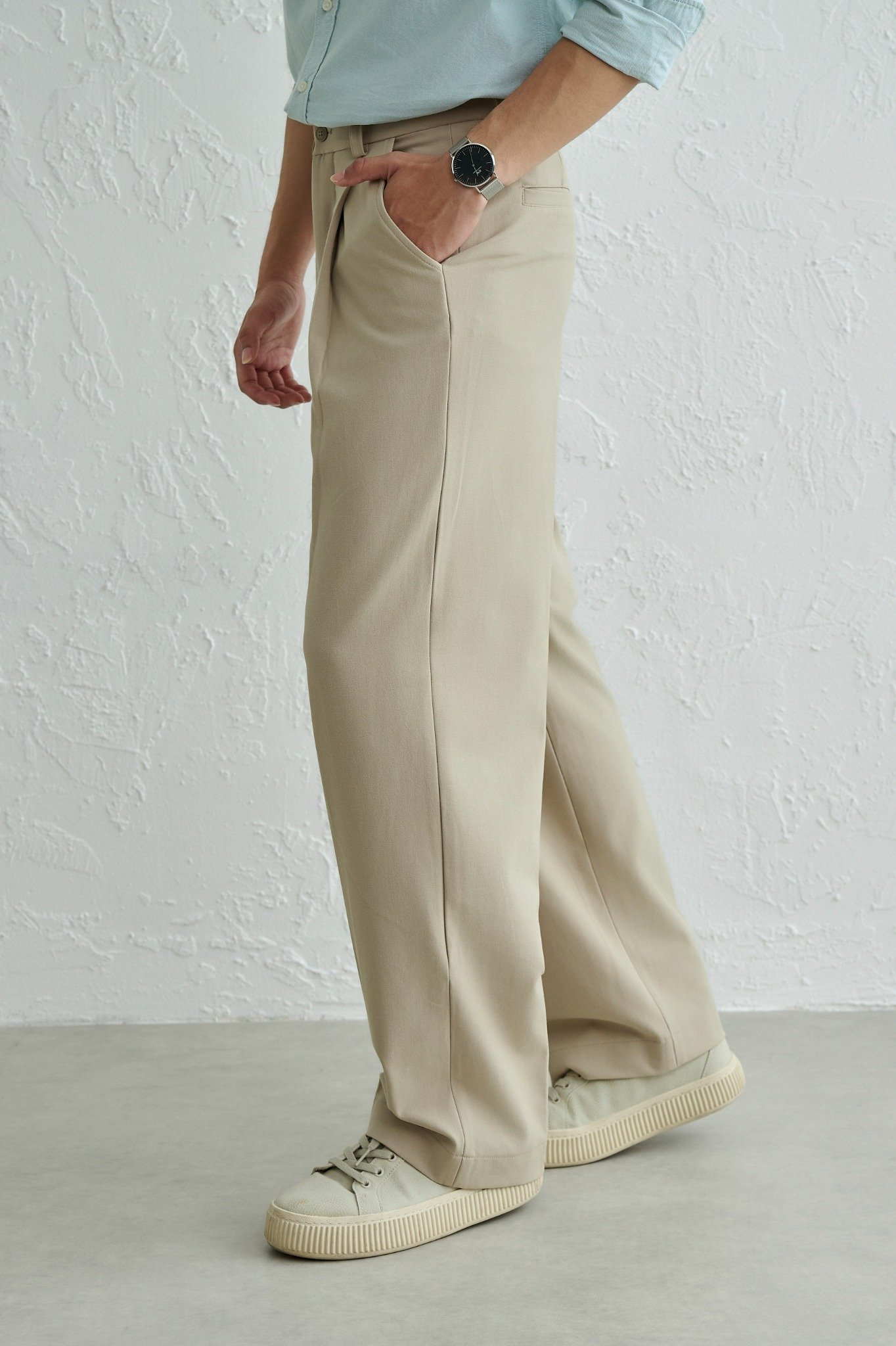 AGHT12 PREMIUM REGULAR FIT TROUSERS - BEIGE