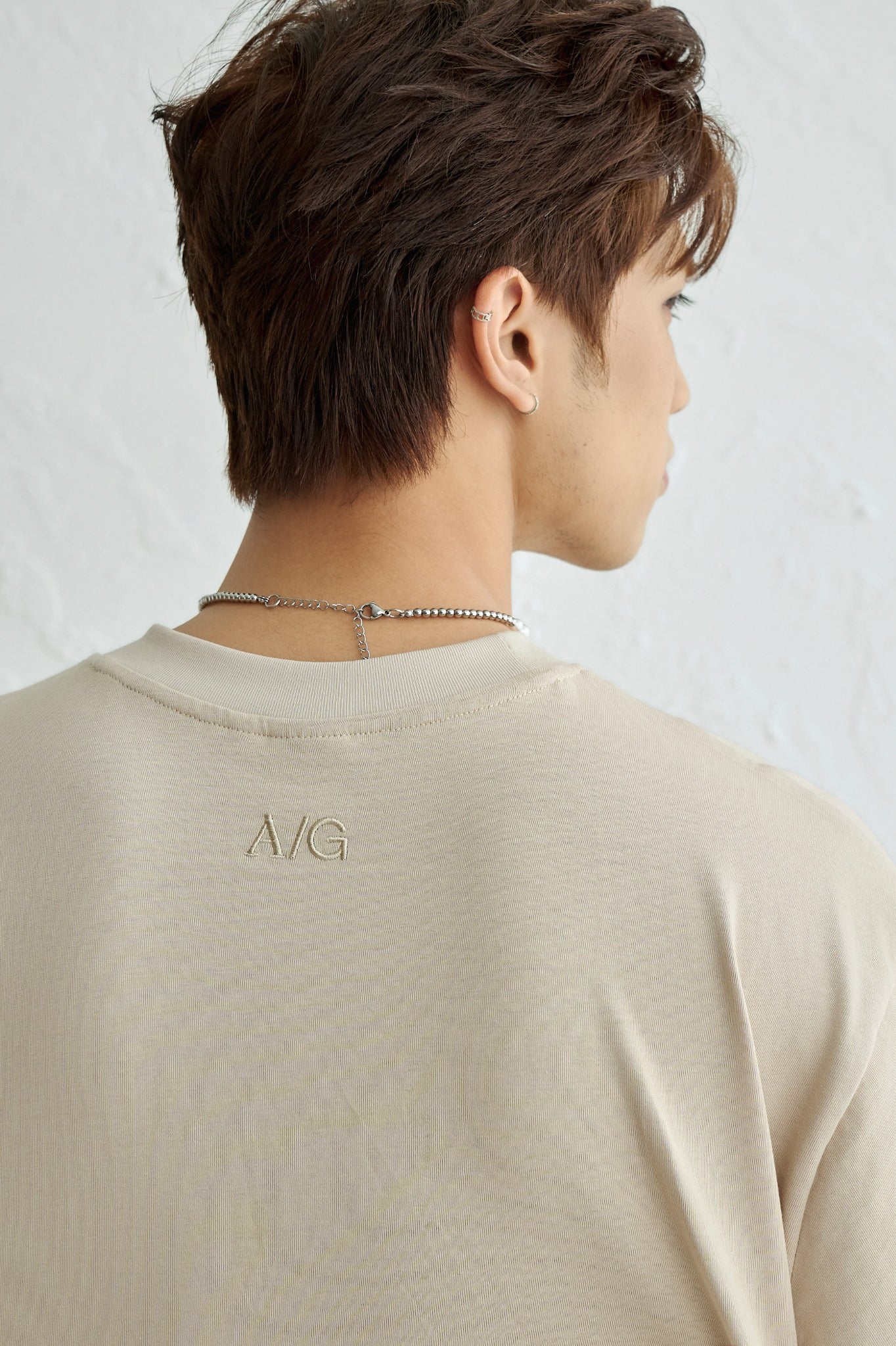 AG17 STUDIO LOOSE FIT "NEUTRAL" PRINTED T-SHIRT - BEIGE